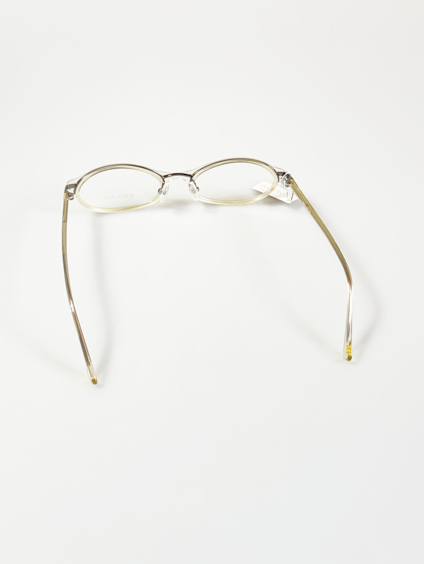 GALLAN Clear Champagne Slim Oval Combination Frame Glasses