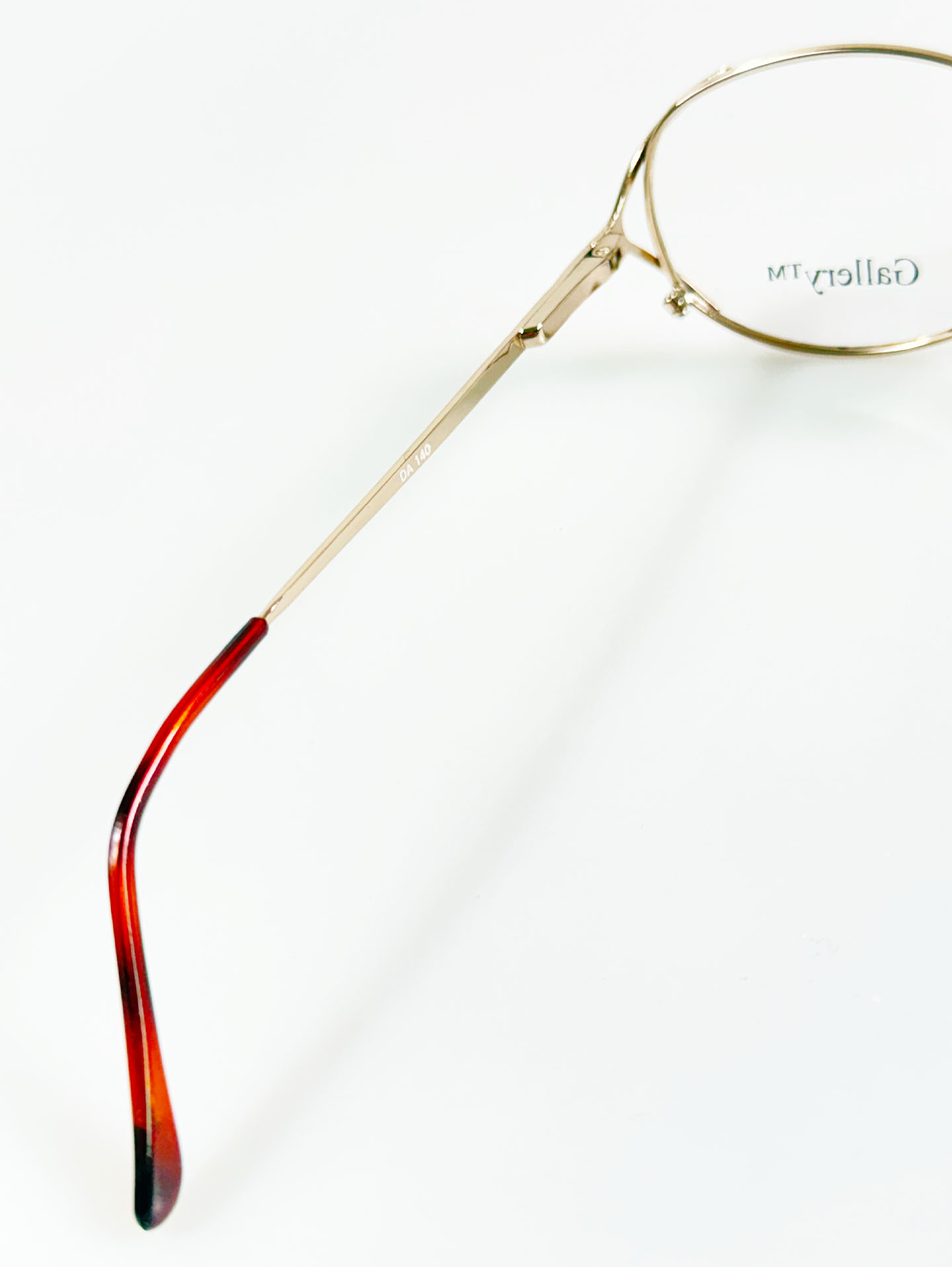 90's GALLERY Gold & Tortoishell Oval Metal Frame Glasses