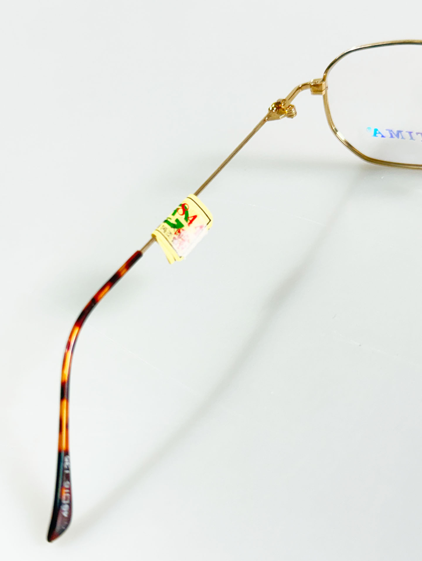 PATIMA Gold Slim Square Metal Frame Glasses