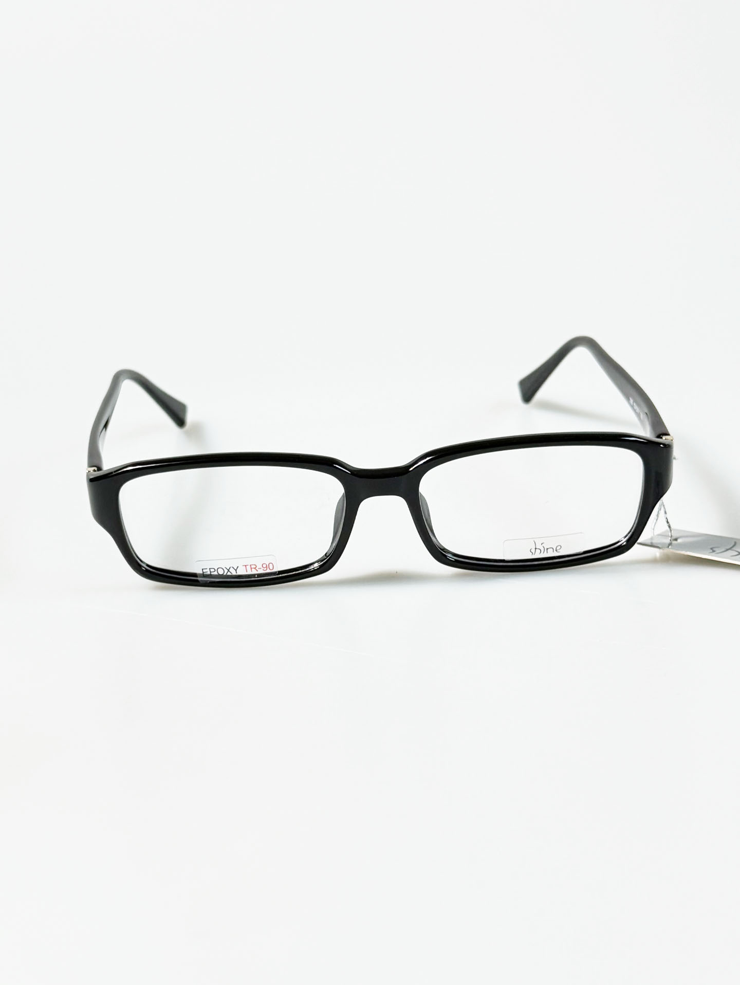 SHINE Epoxy Black Square Horn-Rim Frame Glasses