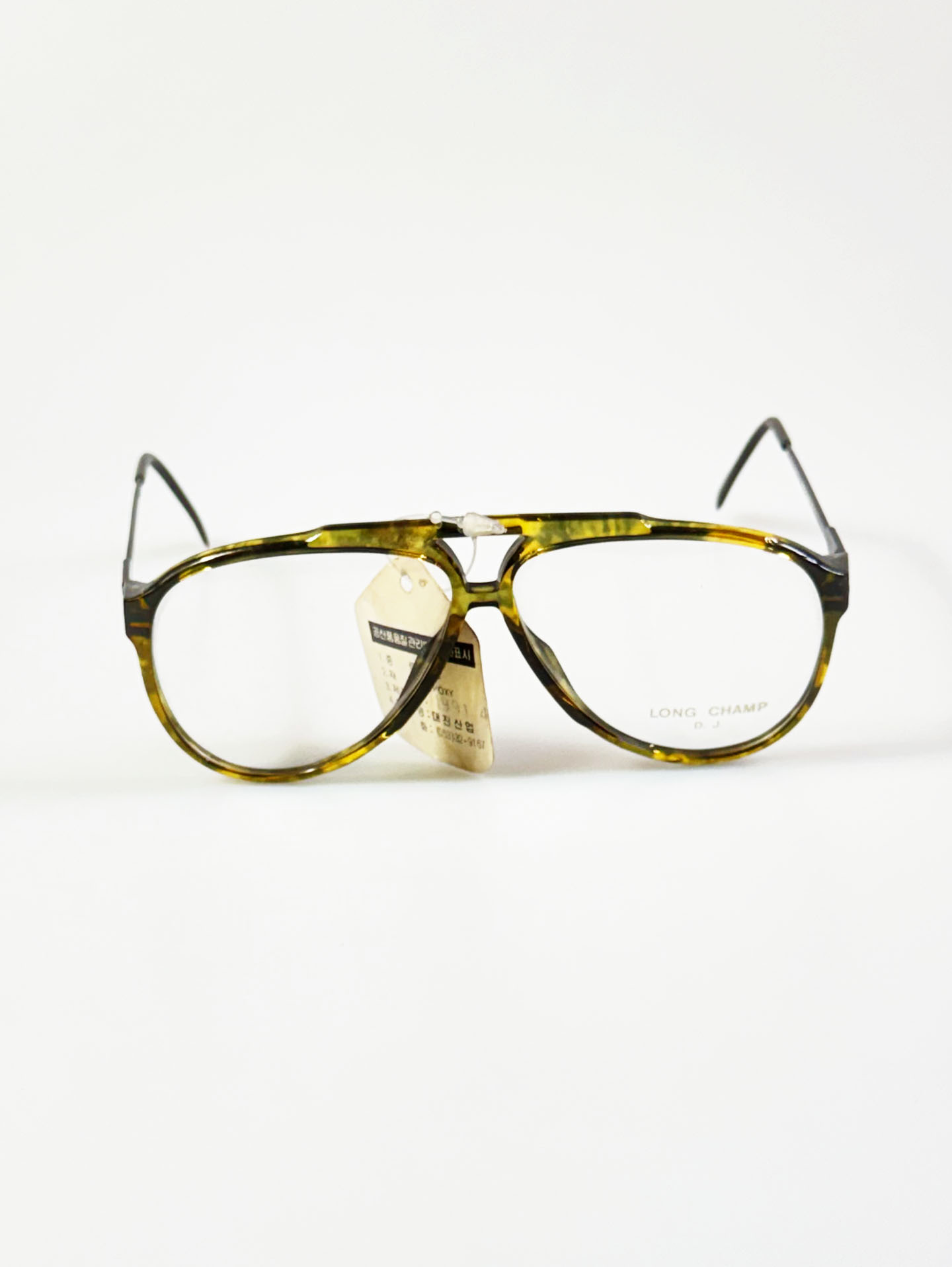 90's LONG CHAMP Marble Boeing Square Frame Glasses