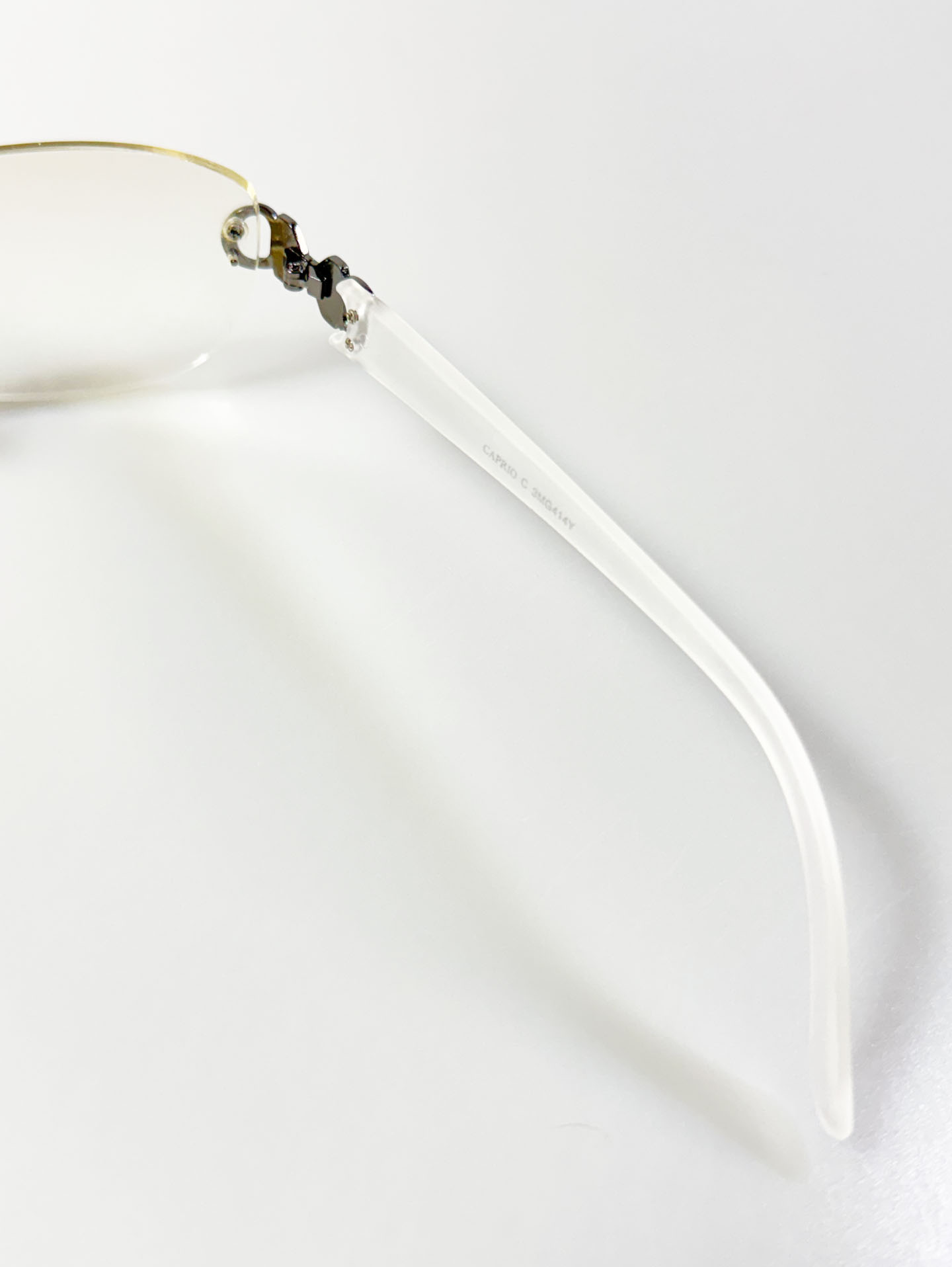CAPRIO Rimless Square Metal Tinted Sunglasses