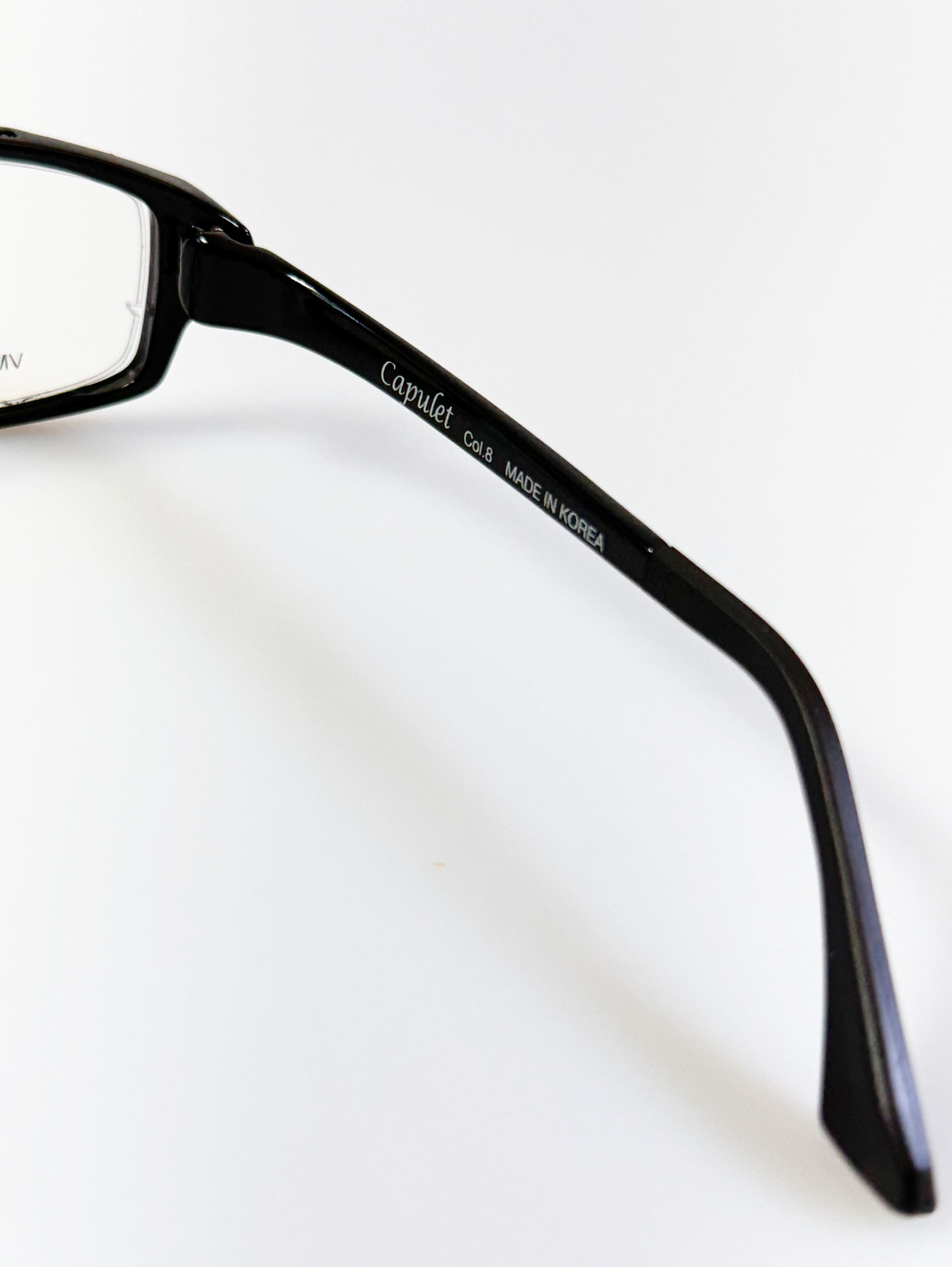 CAPULET Black Square Acetate Horn-Rim Glasses