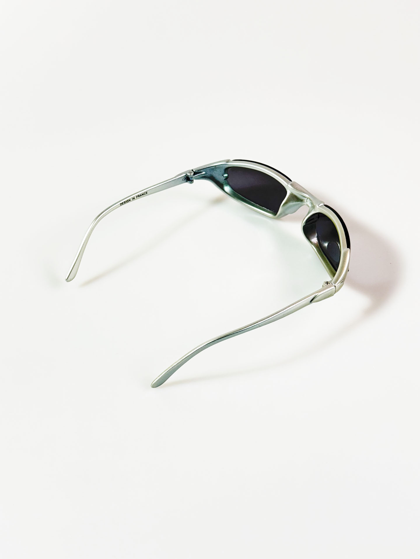 90's LEON Wraparound Silver Metal Frame Sunglasses