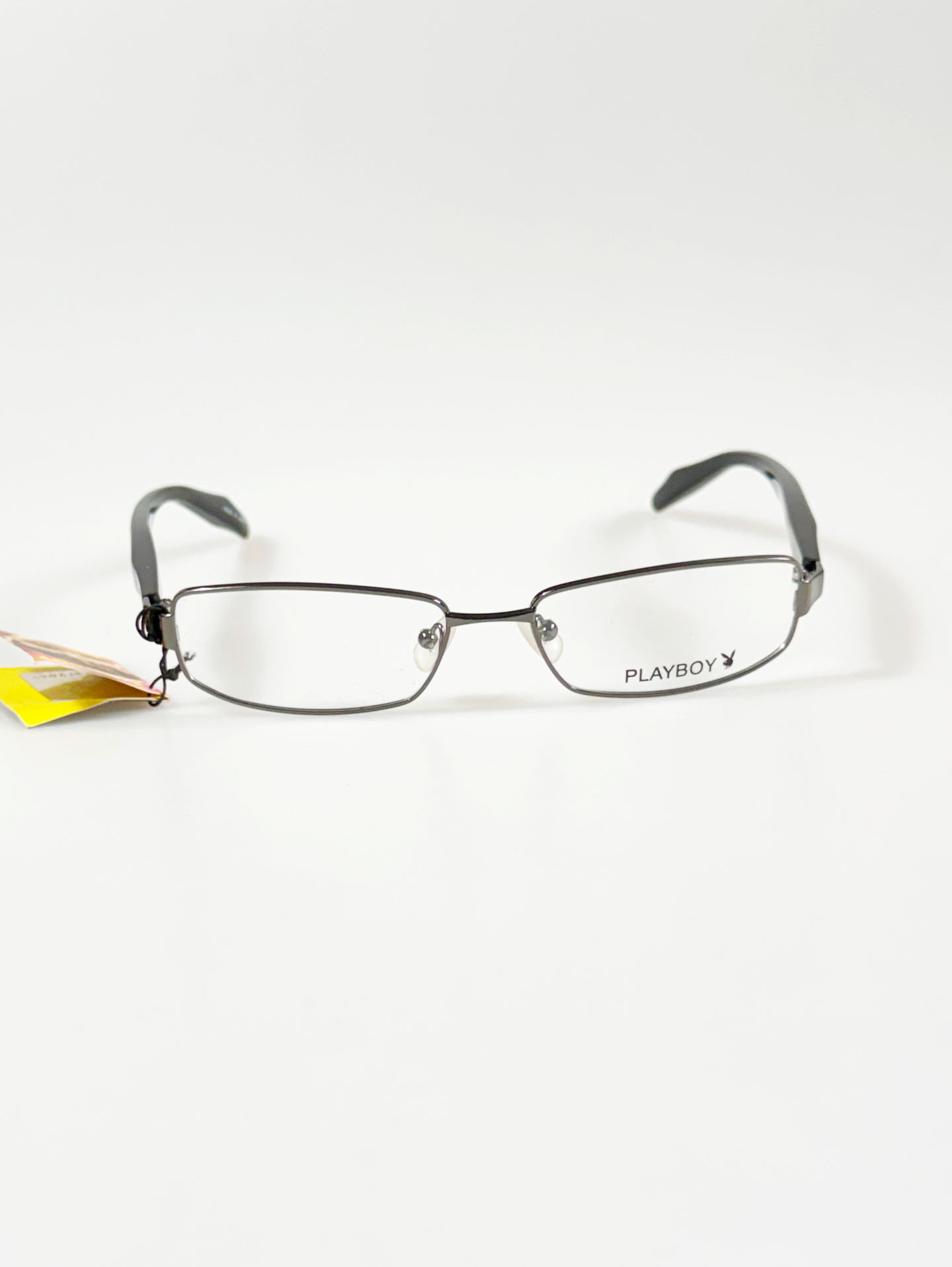 PLAYBOY Slim Square Gunmetal Combination Frame Glasses