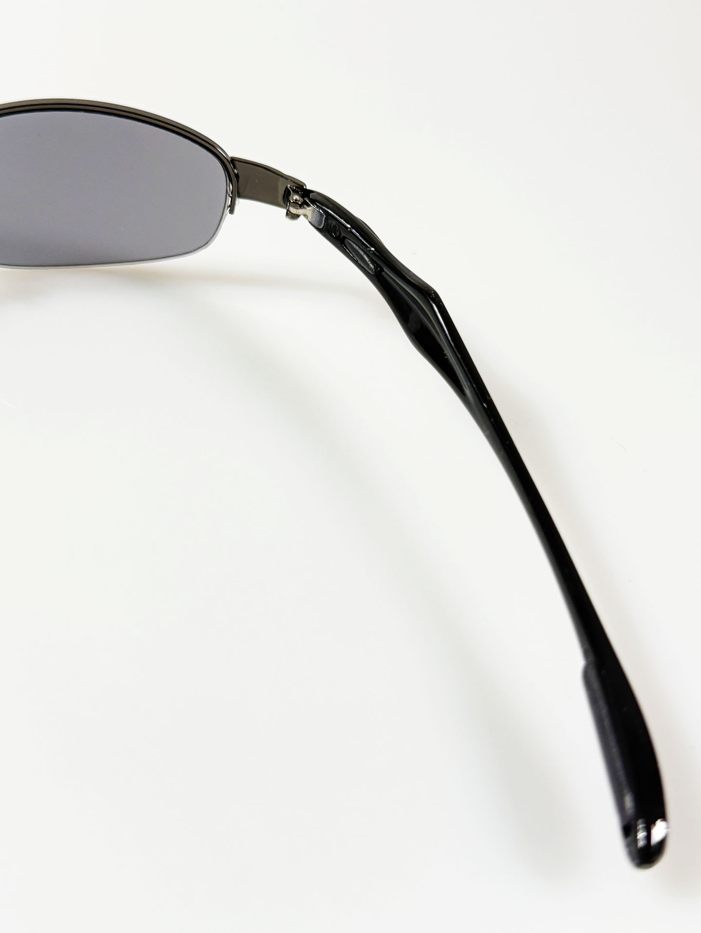 Gunmetal Semi-Rimless Square Metal Sunglasses