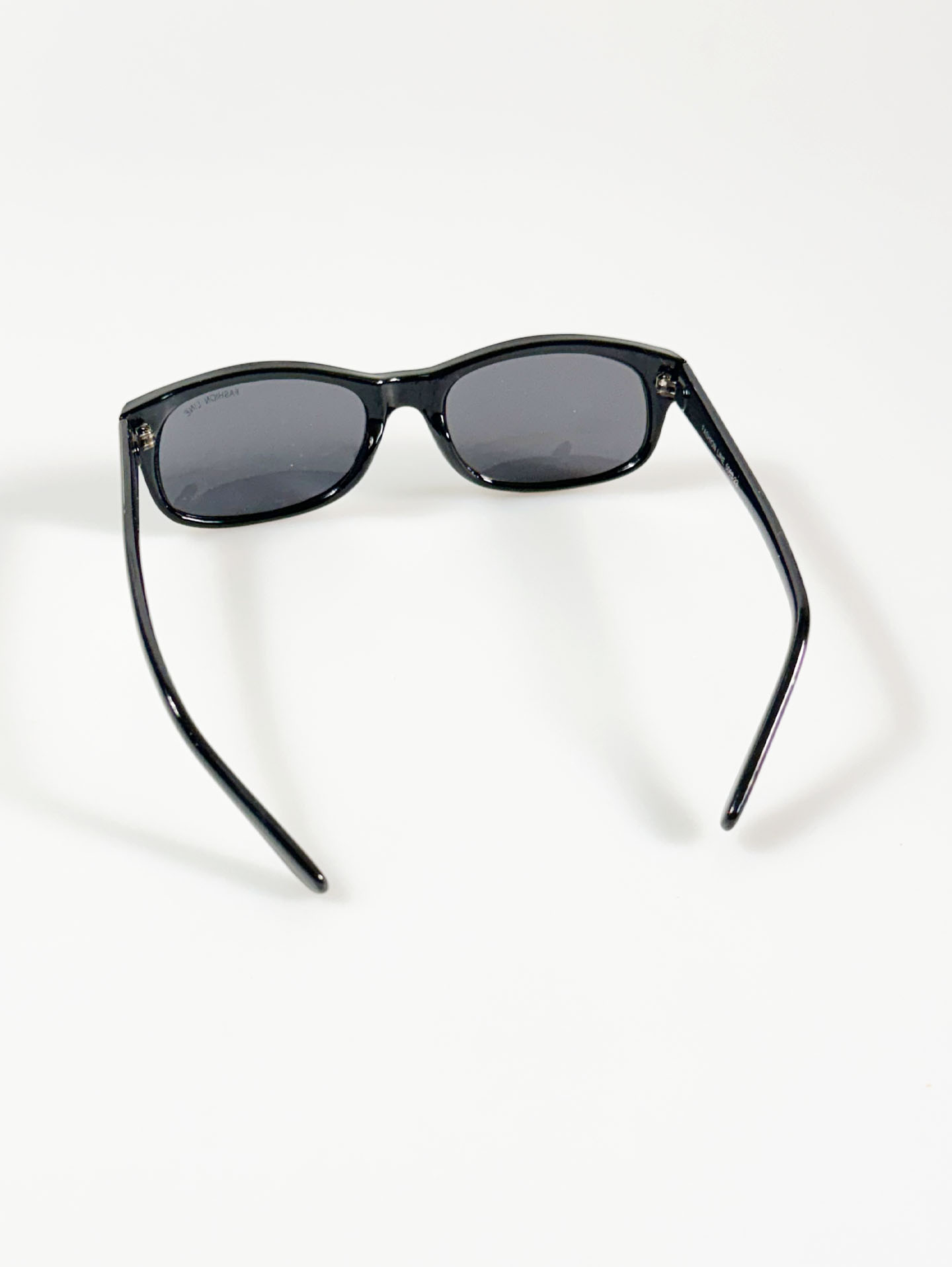 90's FASHION LINE Black Bold Square Sunglasses