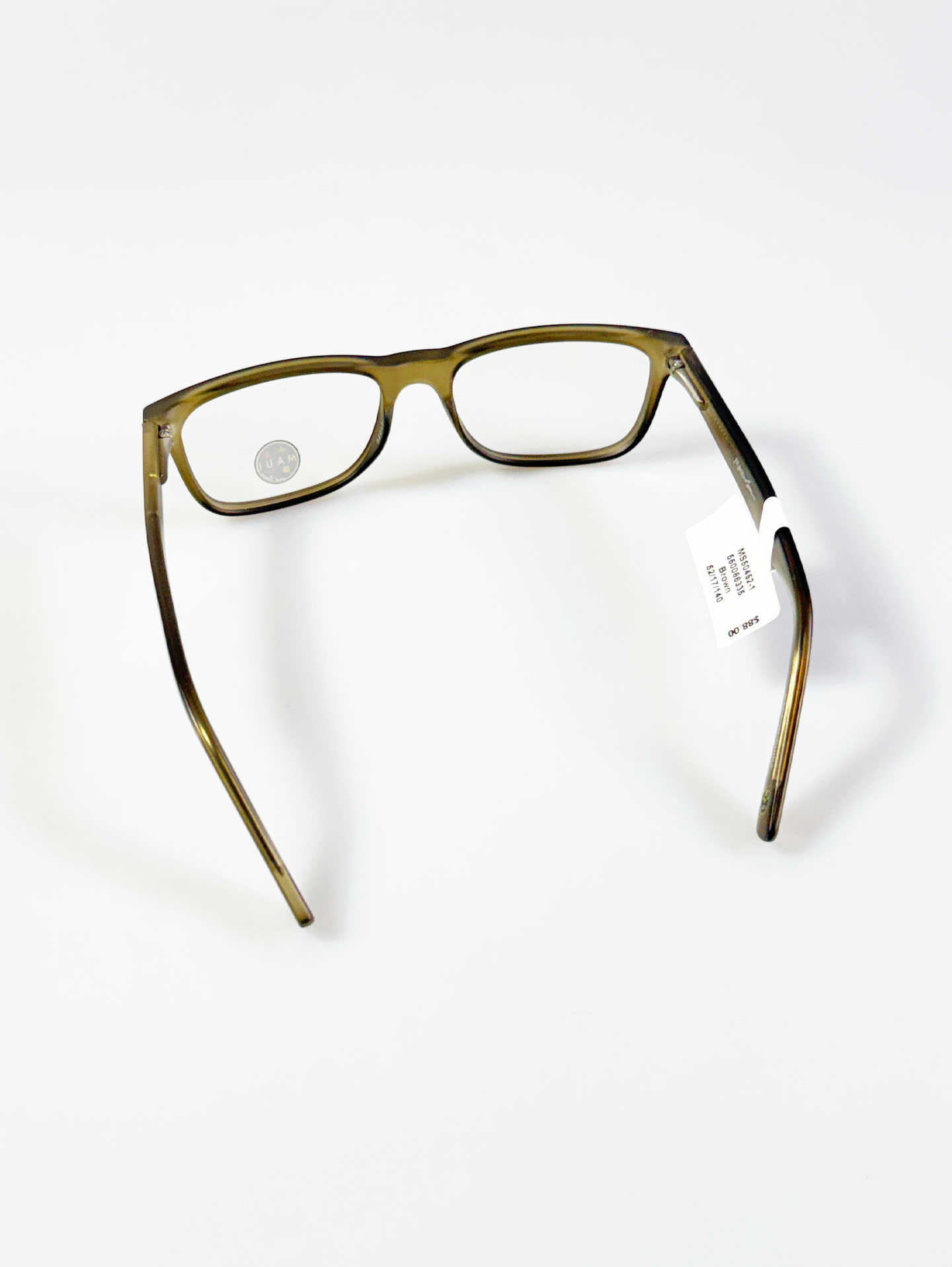 MAUI AND SONS Olive Clear Acetate Square Frame Glasses