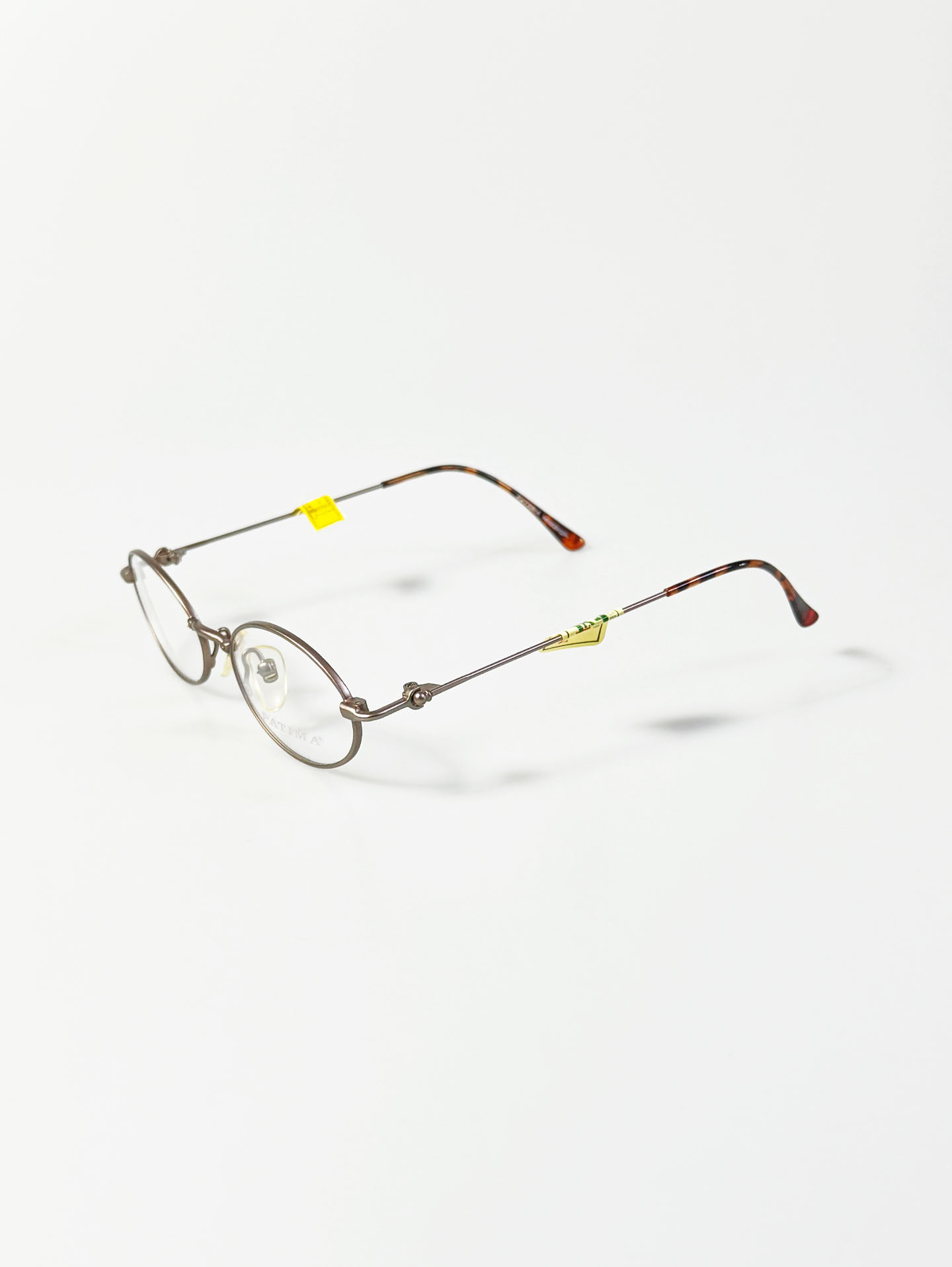 90's PATIMA Slim Oval Metal Frame Glasses
