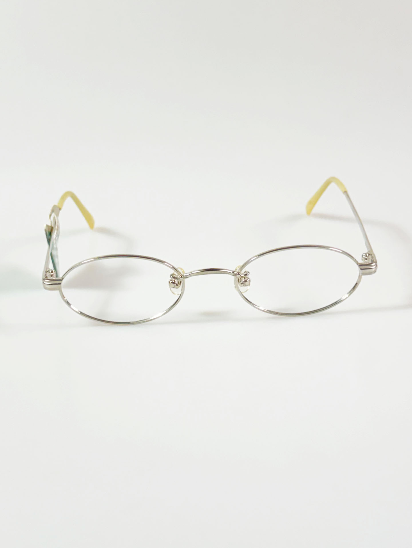 P.S.C. FASHION Silver Oval Metal Frame Glasses
