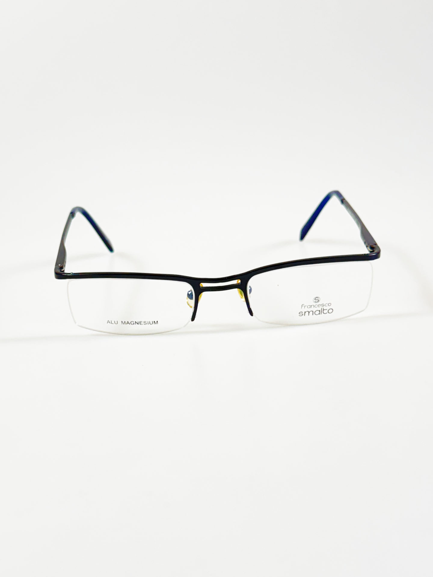 FRANCESCO SMALTO Black Square Half-Rim Glasses