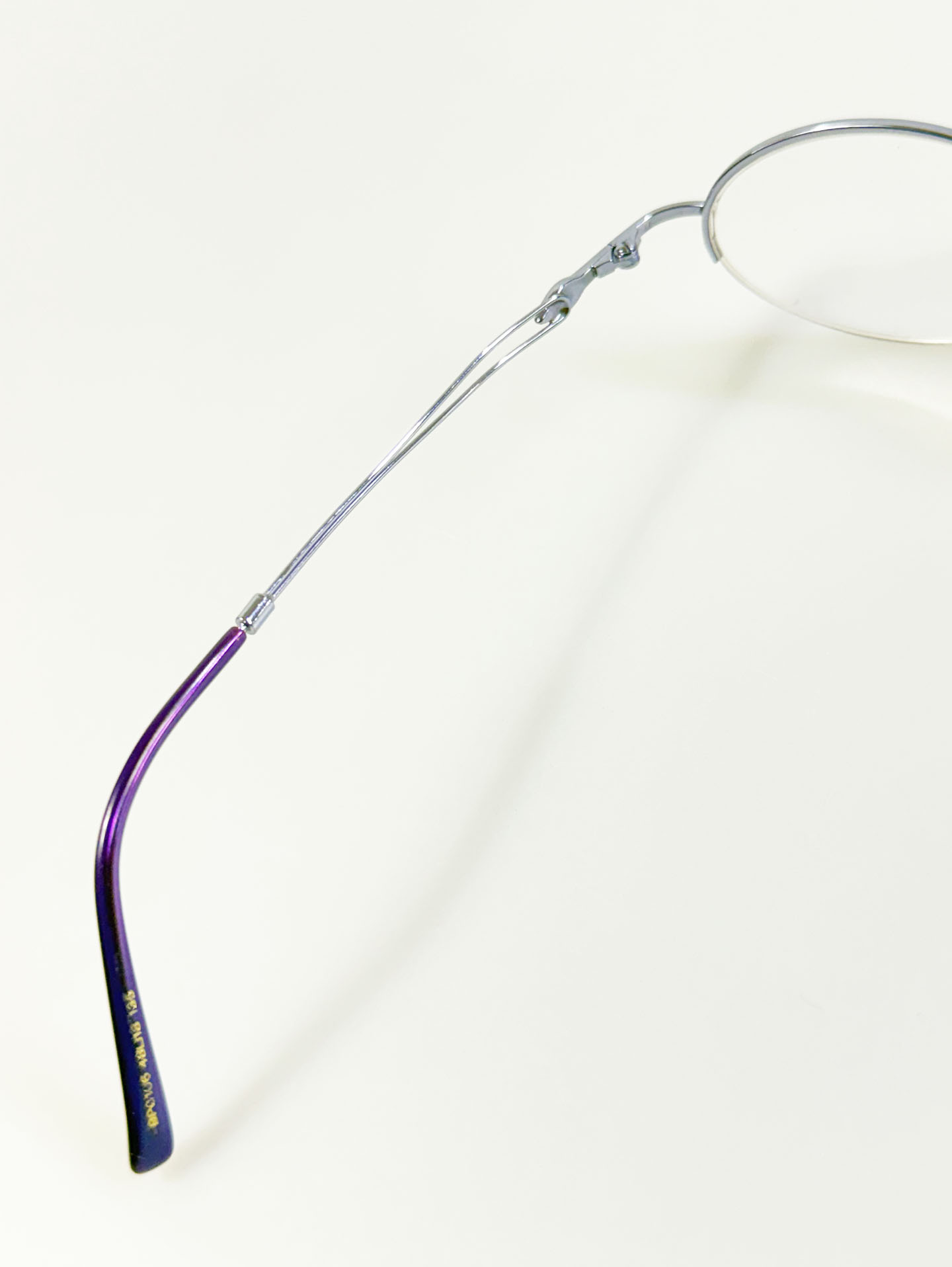 InToo Light Blue Oval Semi-Rimless Metal Frame Glasses