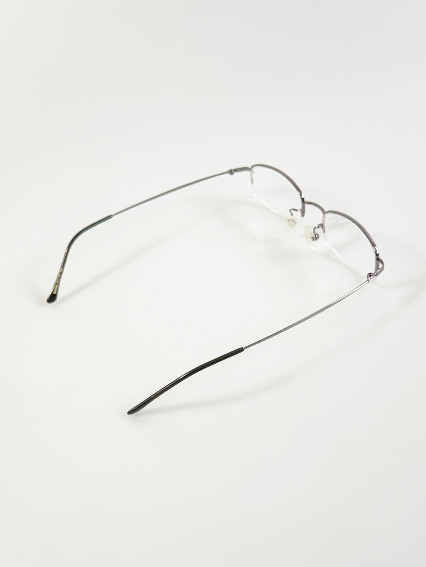 InToo Silver Half-Rim Square Metal Glasses