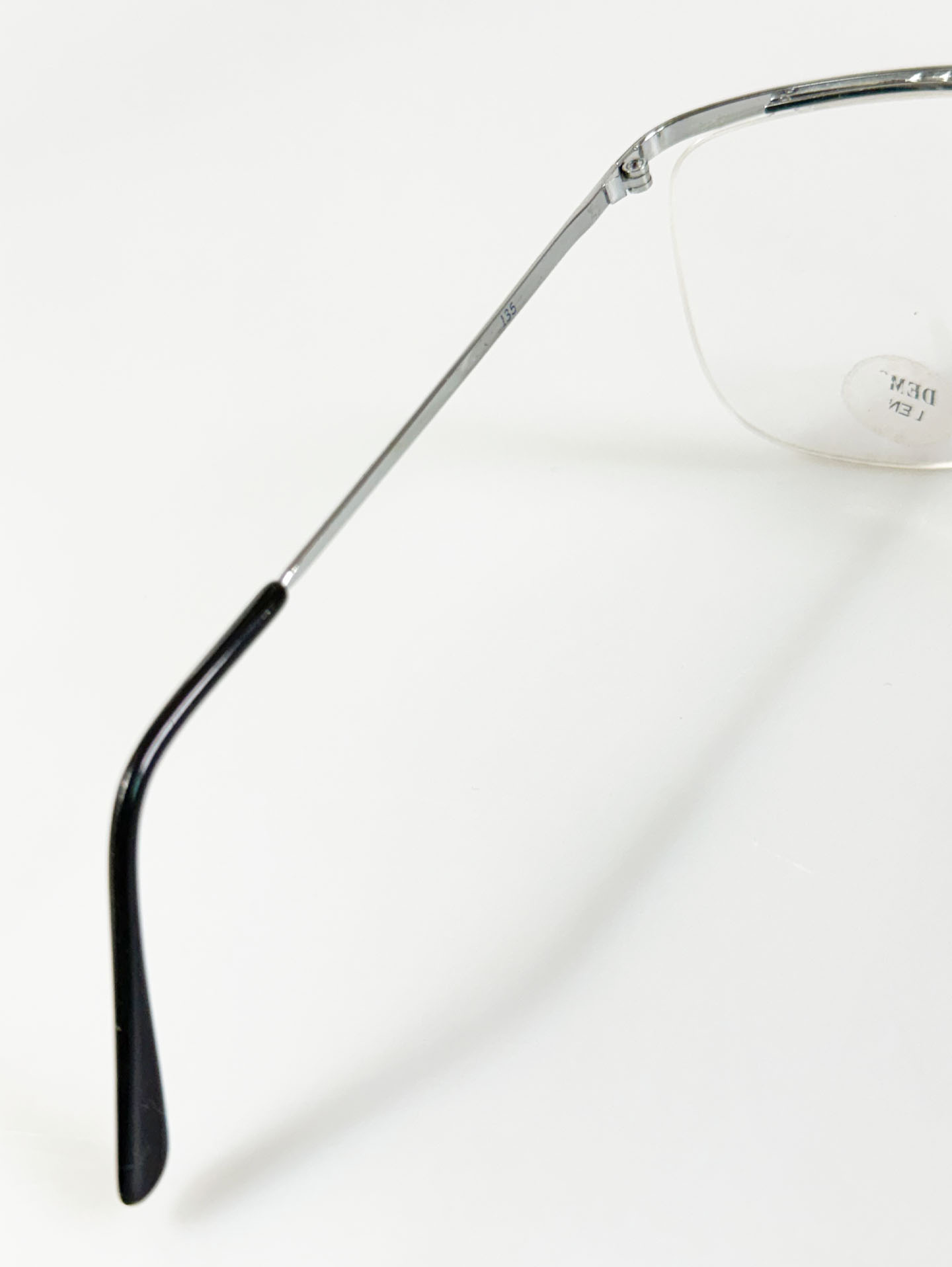 90's St. Moritz Silver Semi-Rimless Boeing Metal Glasses