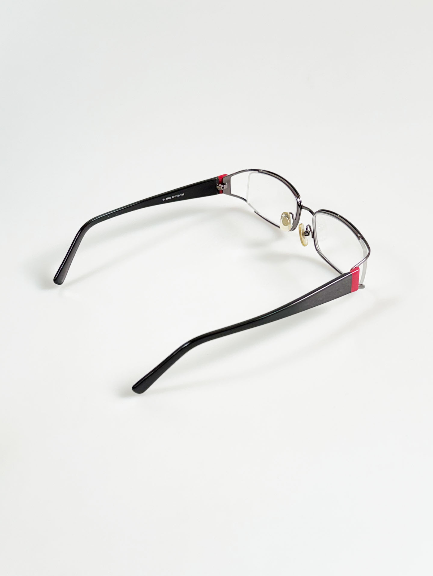 DENEBOLA Black Slm Square Combo Metal Frame Glasses