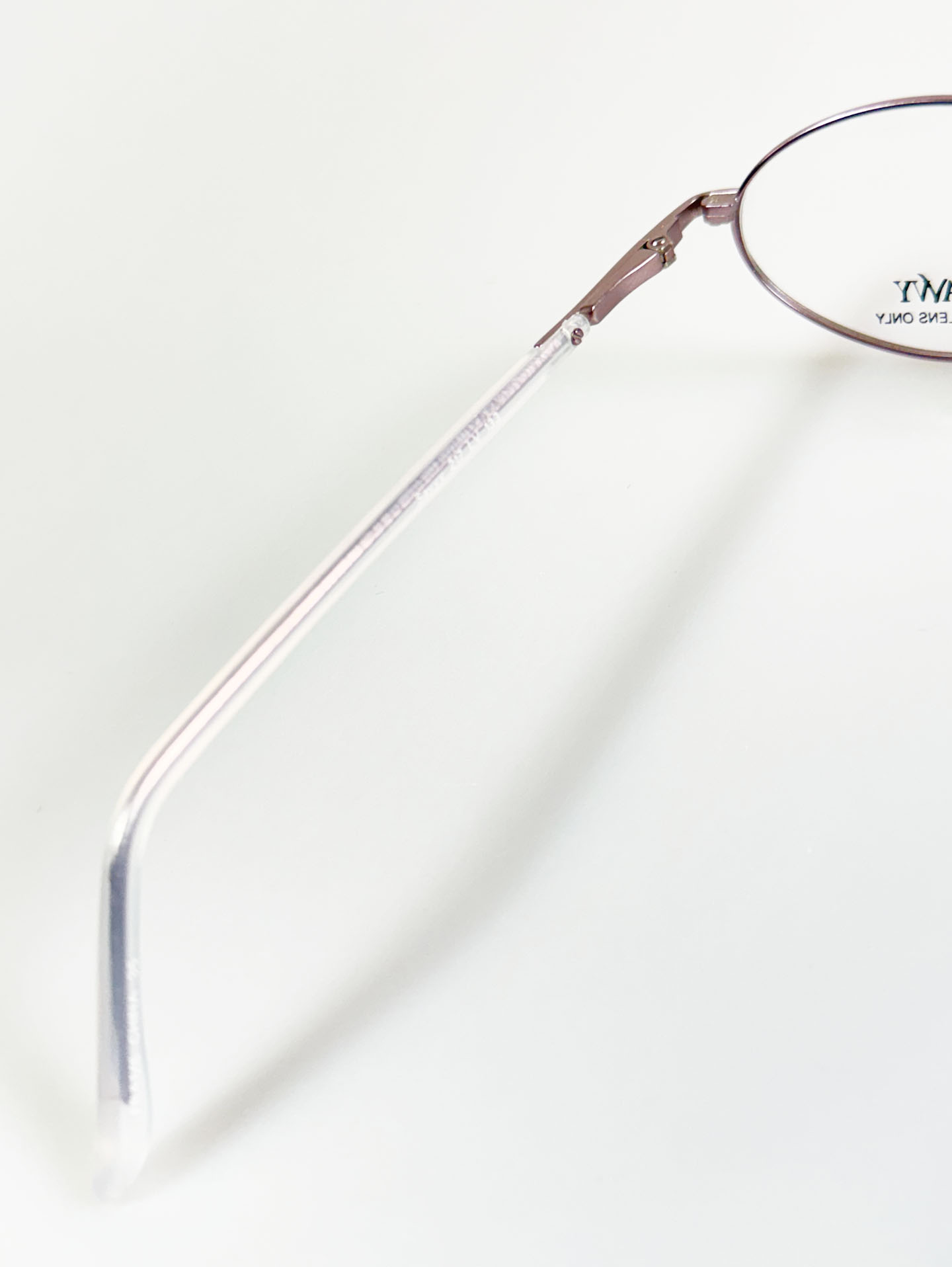 SAWY Slim Oval Pink Metal Frame Glasses