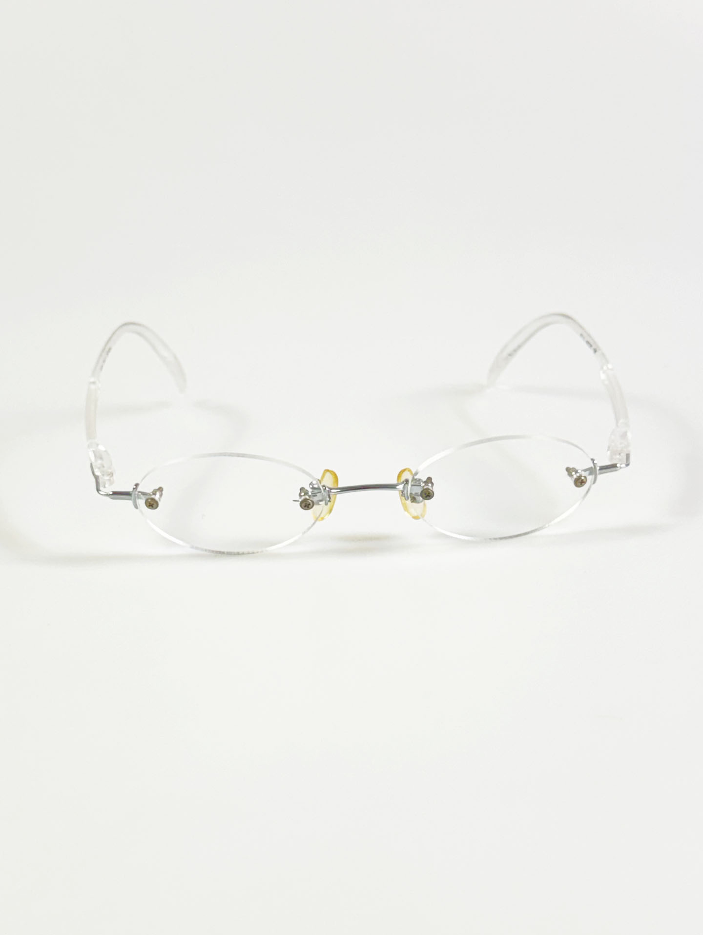 OAK Clear Rimless Oval Frame Glasses