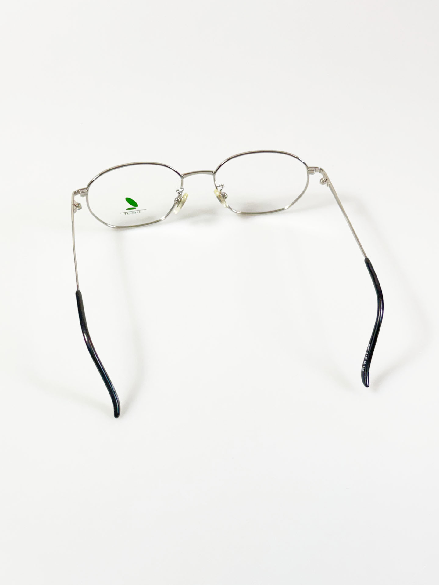 90's DJP Slim Oval Silver Metal Frame Glasses