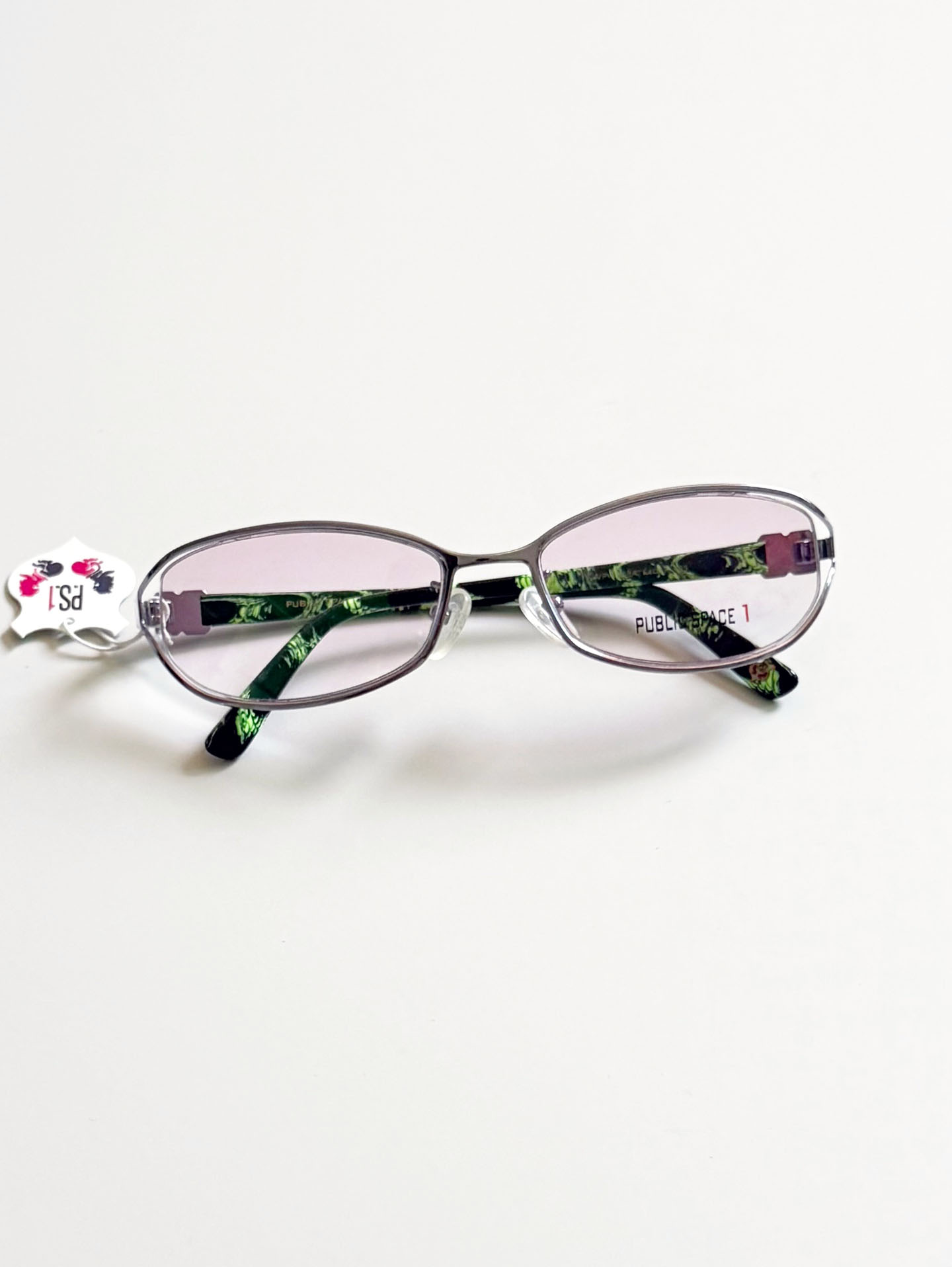 PUBLIC SPACE Lavender Slim Oval Metal Frame Glasses