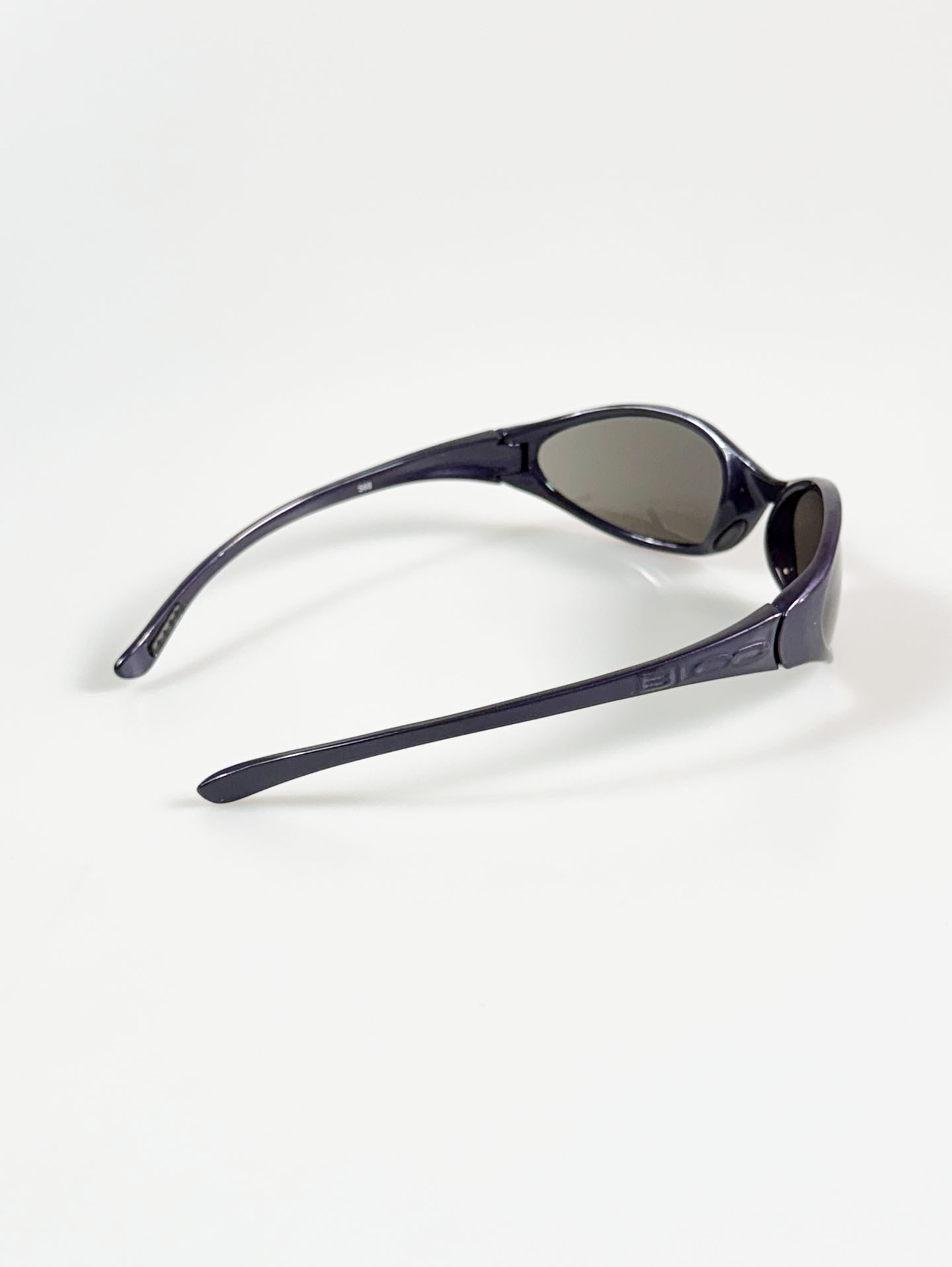 BLOC Purple Wraparound Oval Frame Sunglasses
