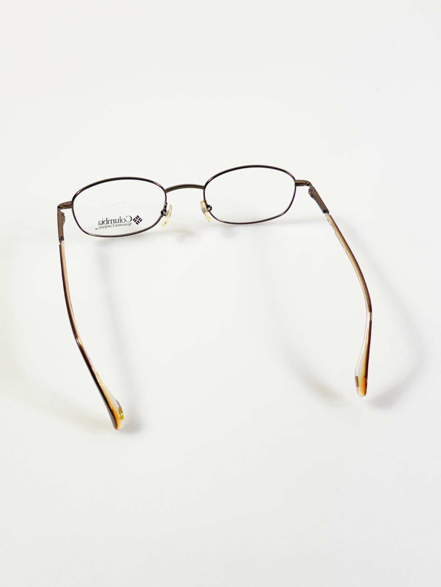 Columbia Brown Slim Oval Metal Glasses