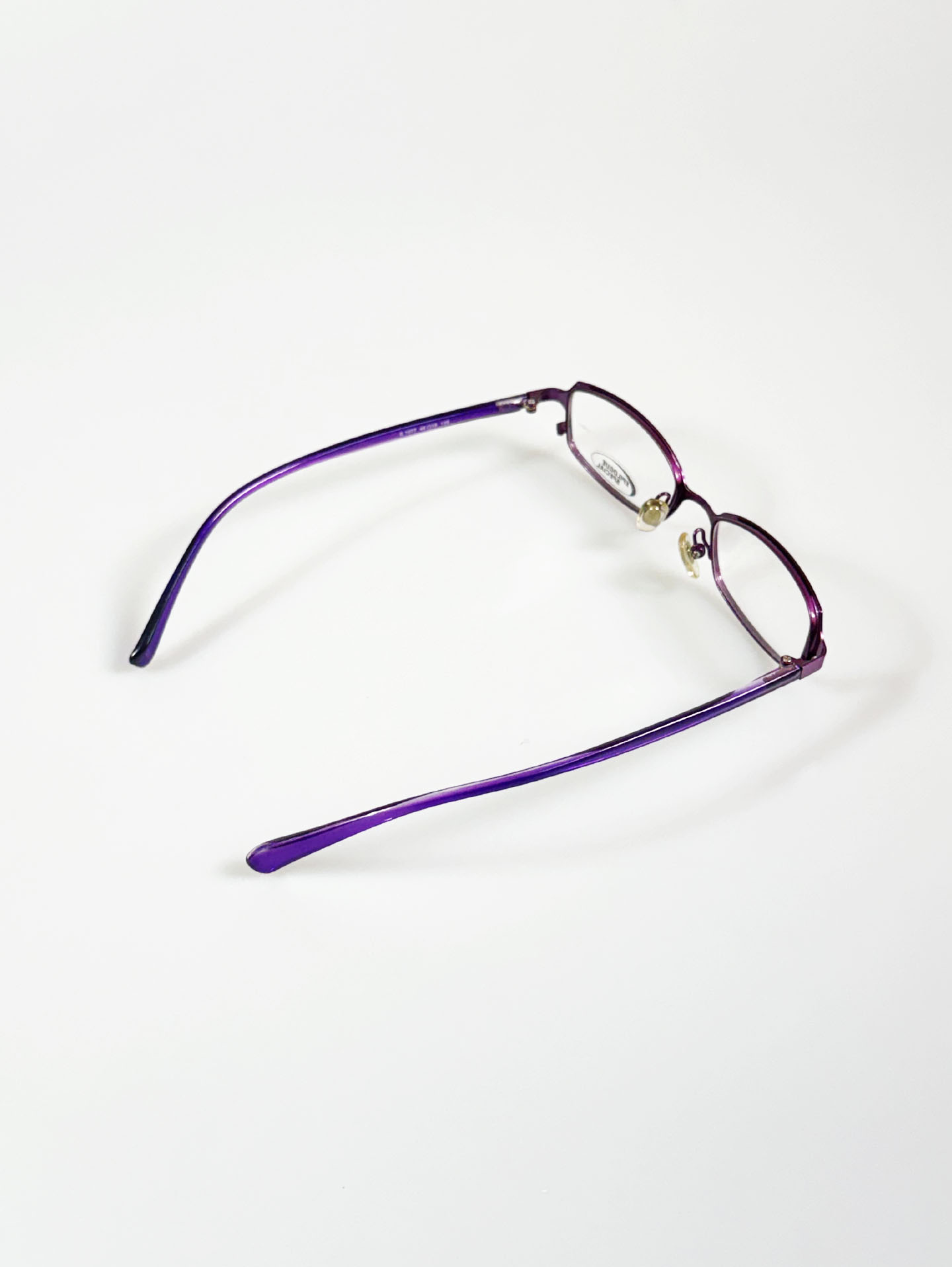 EPILOGUE Purple Slim Metal Square Frame Glasses
