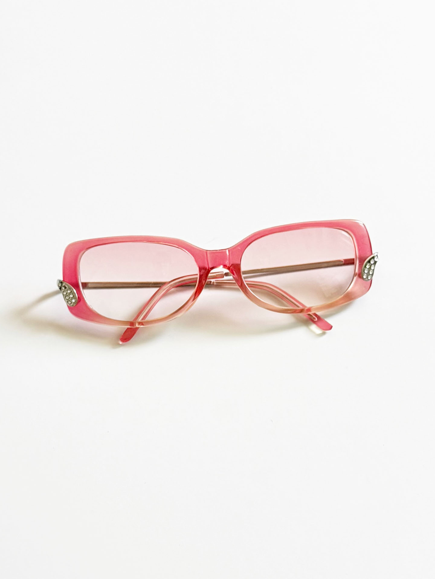 CAPRIO Pink Gradient Bold Square Tinted Sunglasses
