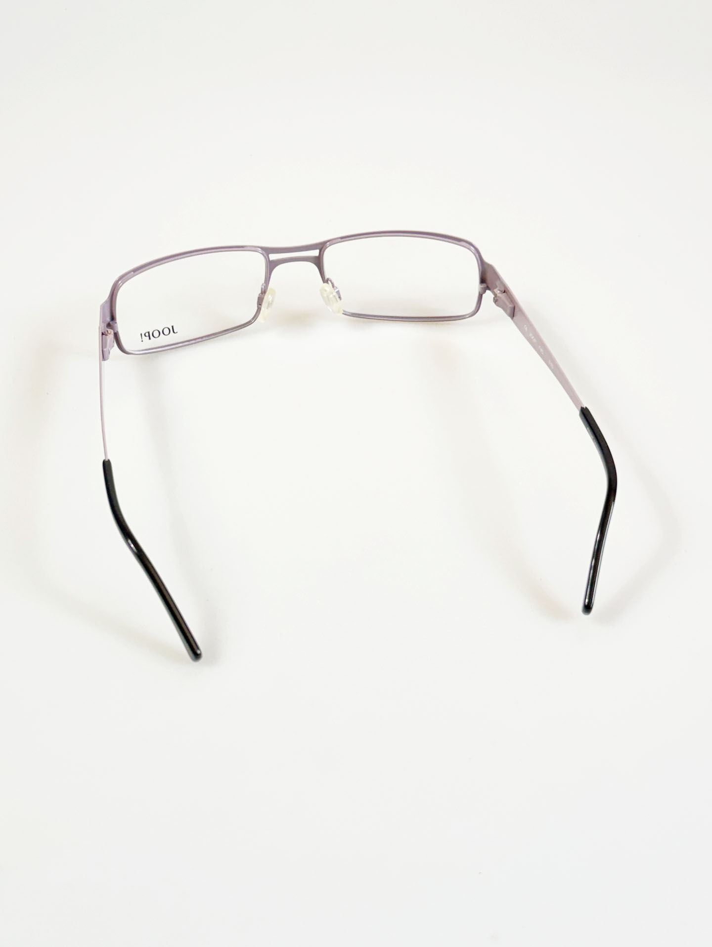 JOOP! Two-Tone Double Bridge Slim Square Metal Frame Glasses