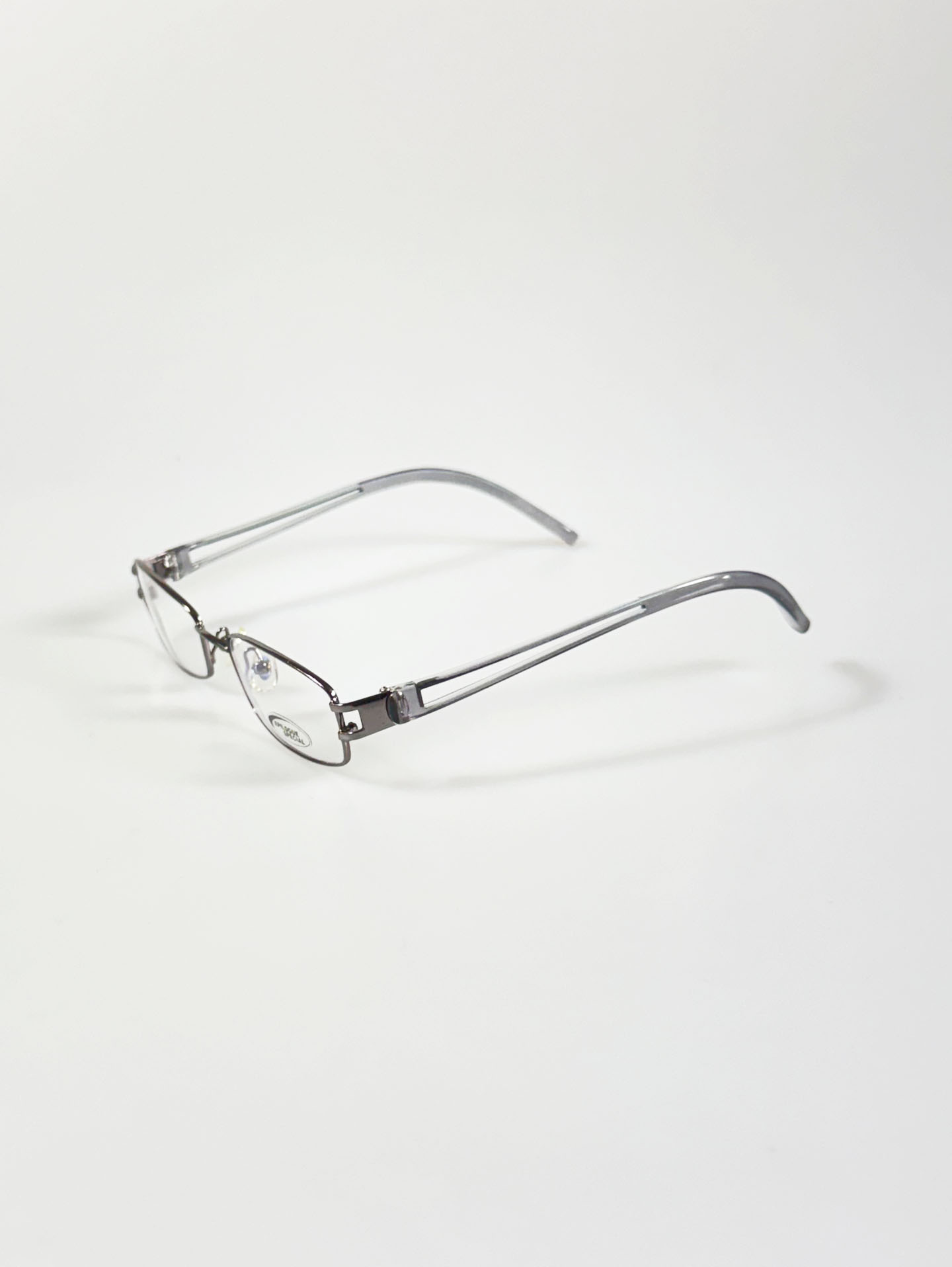 EPILOGUE Silver Slim Square Metal Glasses