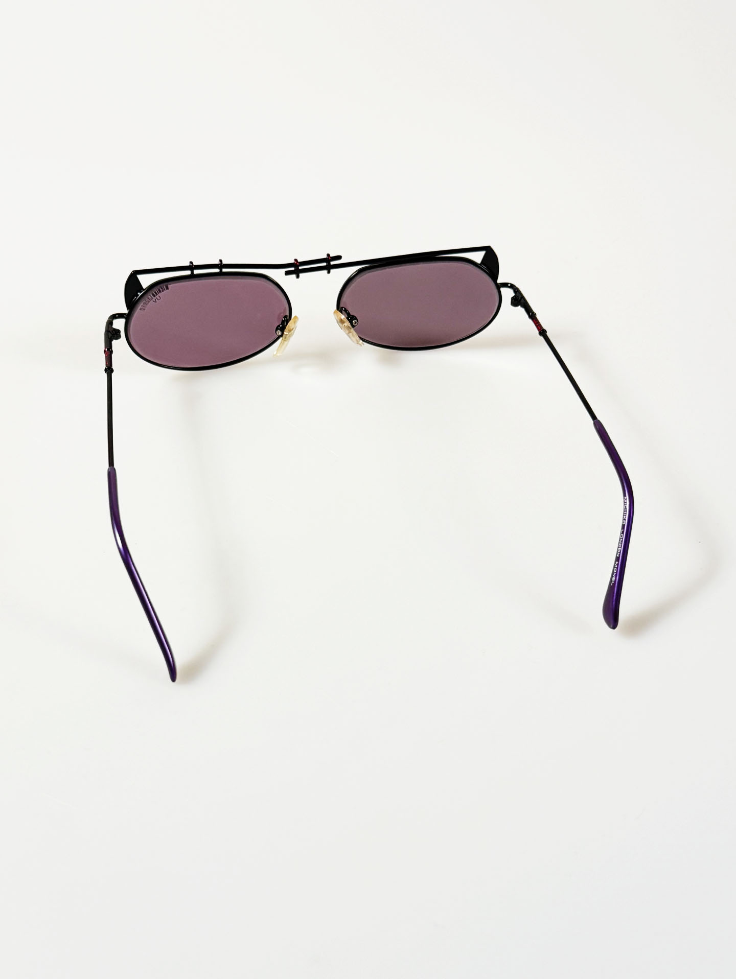 90's MICHIKO LONDON Iridescent Double Bridge Sunglasses / 3 Colors