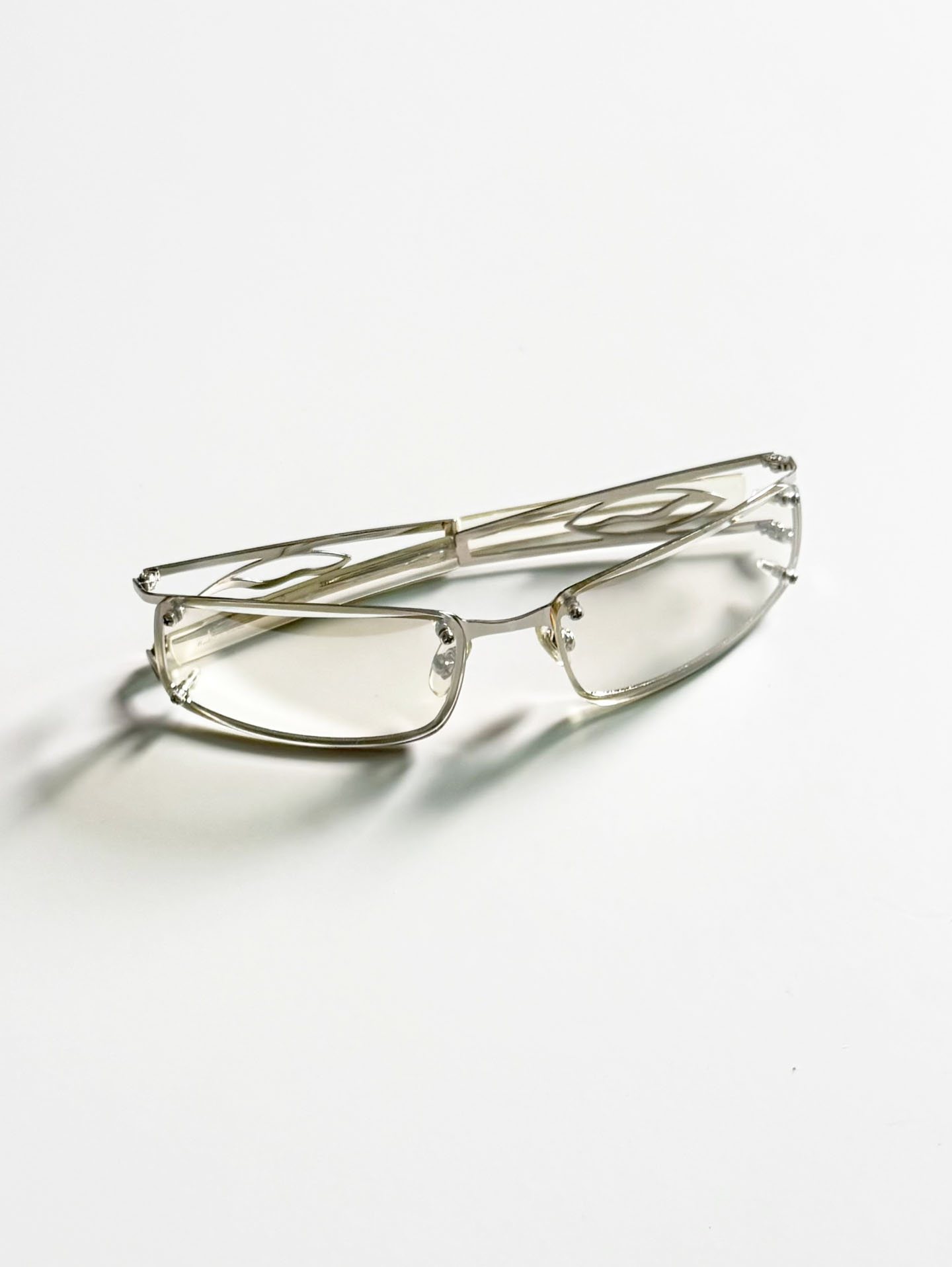 CAPRIO Rimless Square Metal Tinted Sunglasses