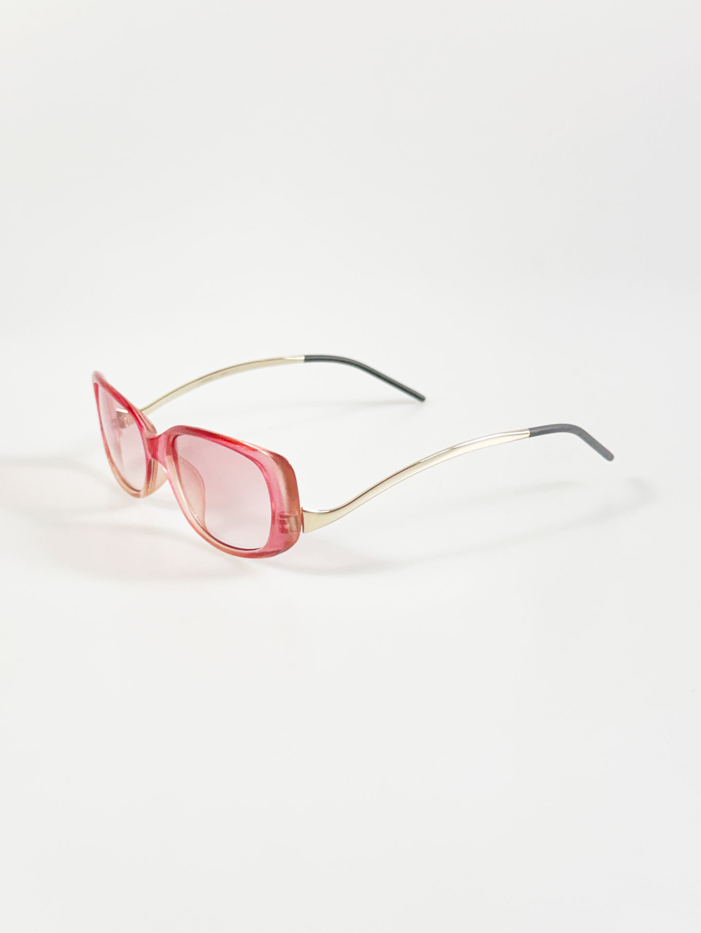 CAPRIO Pink Bold Acetate Square Tint Sunglasses