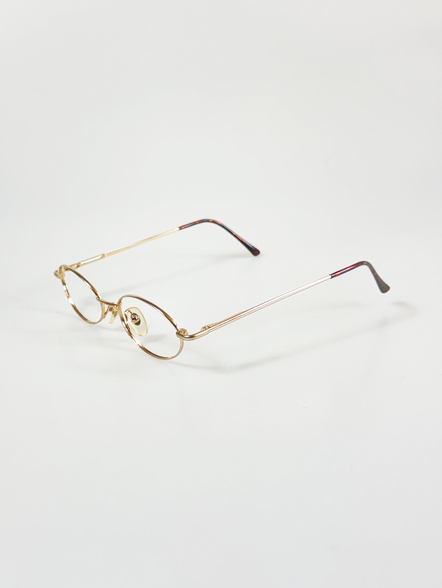 ZEPHYR Slim Oval Gold Metal Frame Glasses