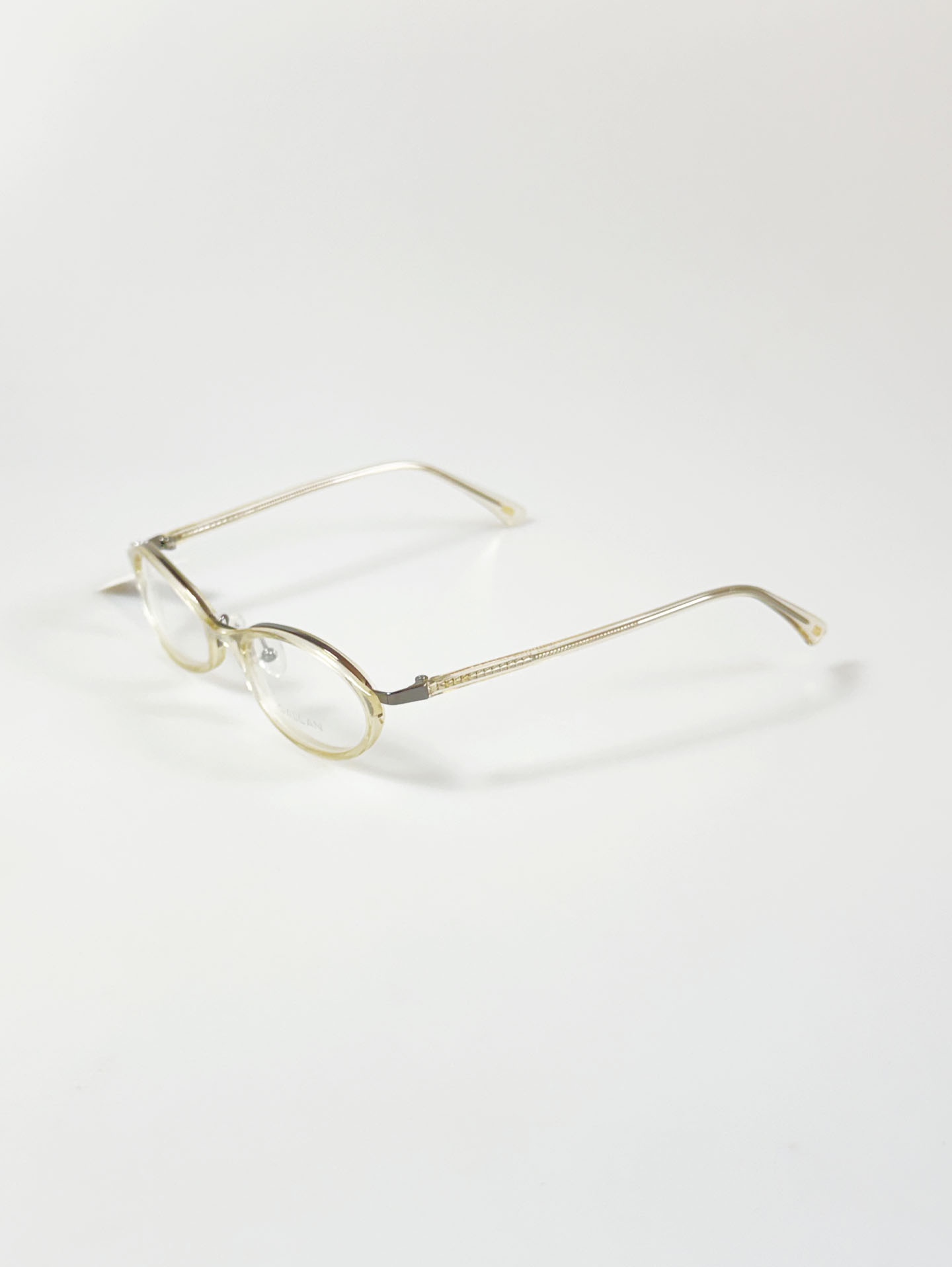 GALLAN Clear Champagne Slim Oval Combination Frame Glasses