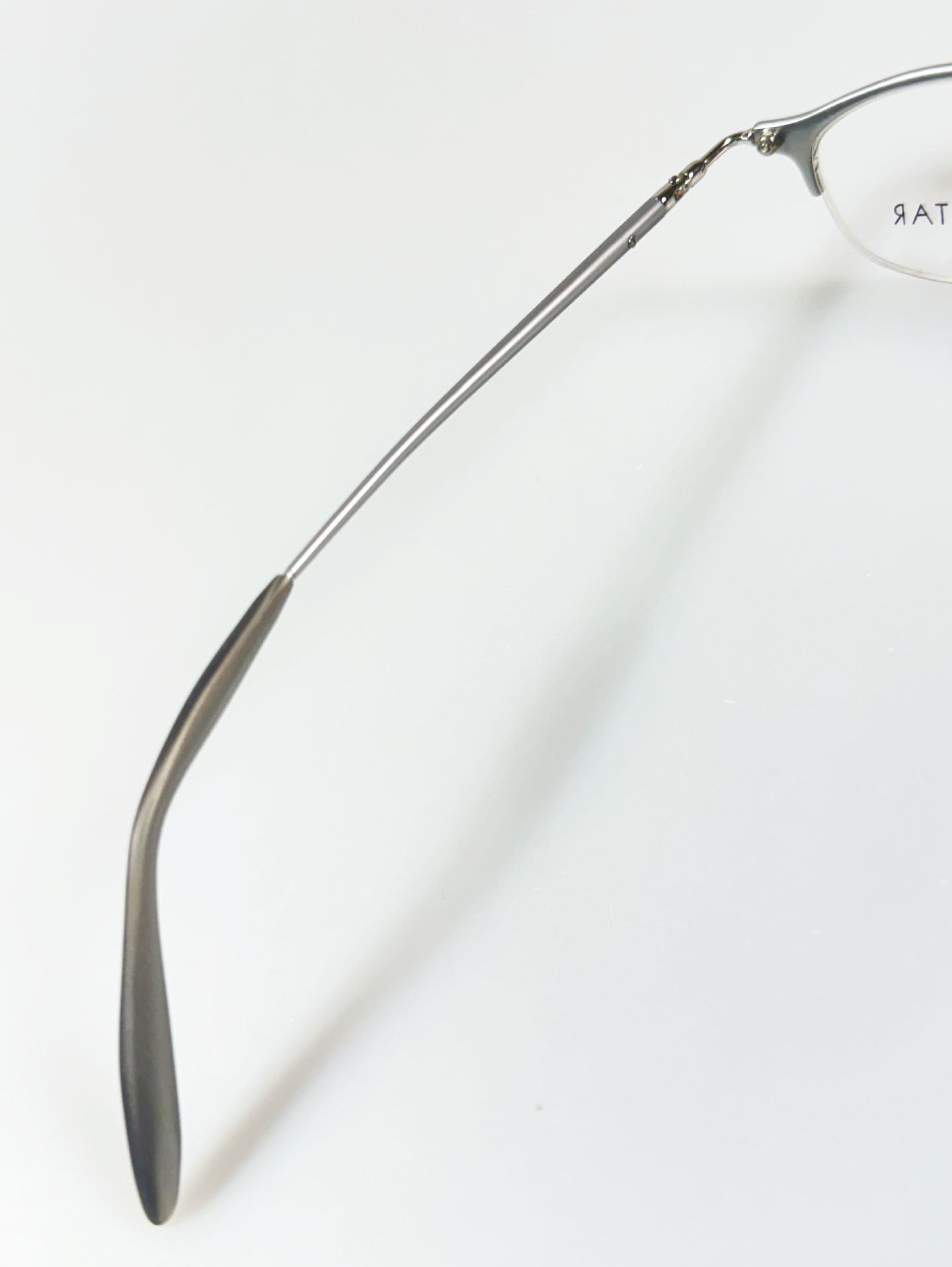 Moon Star Silver Slim Oval Semi-Rimless Metal Frame Glasses