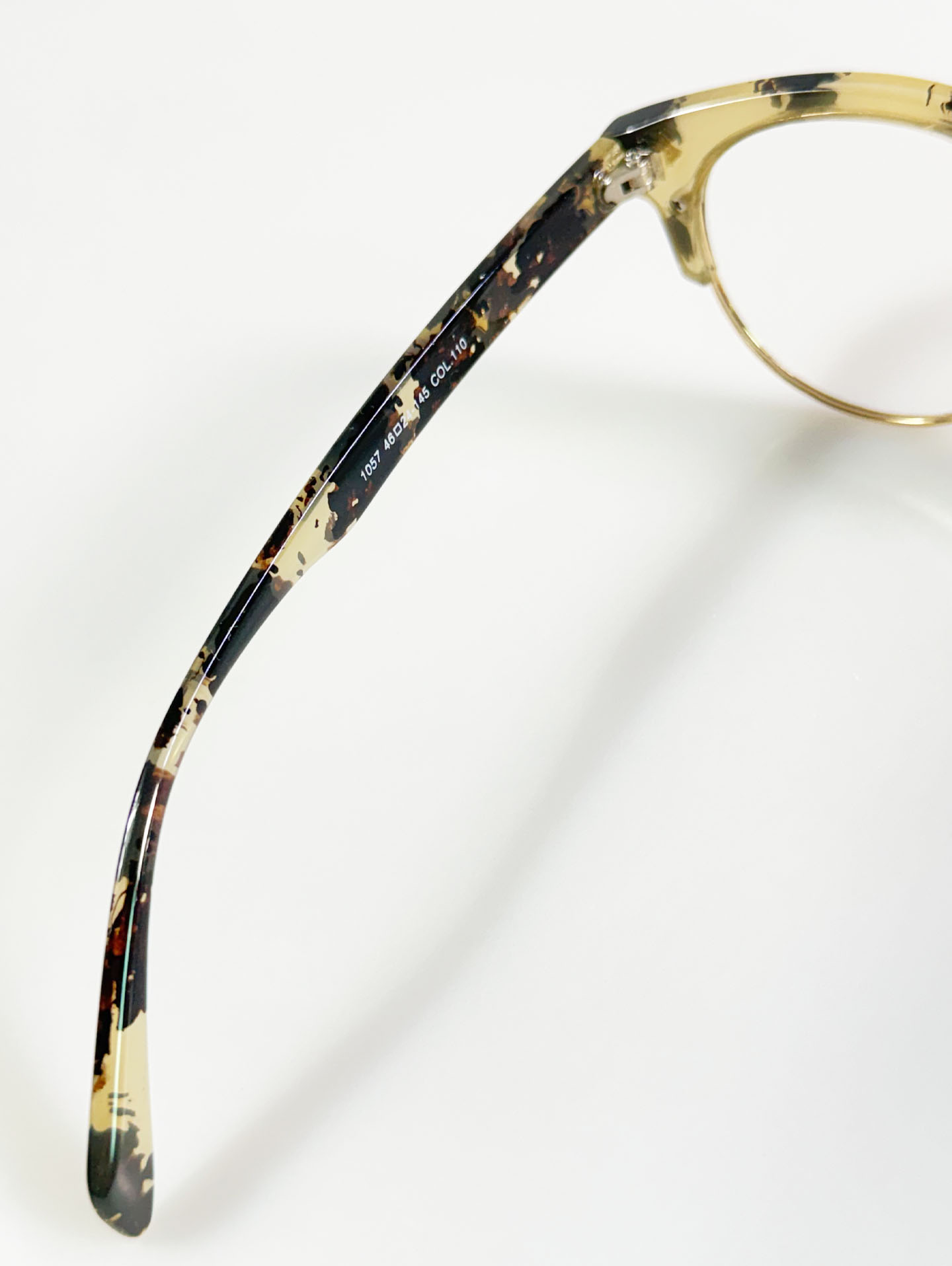 Marble Havana Browline Round Combi Glasses