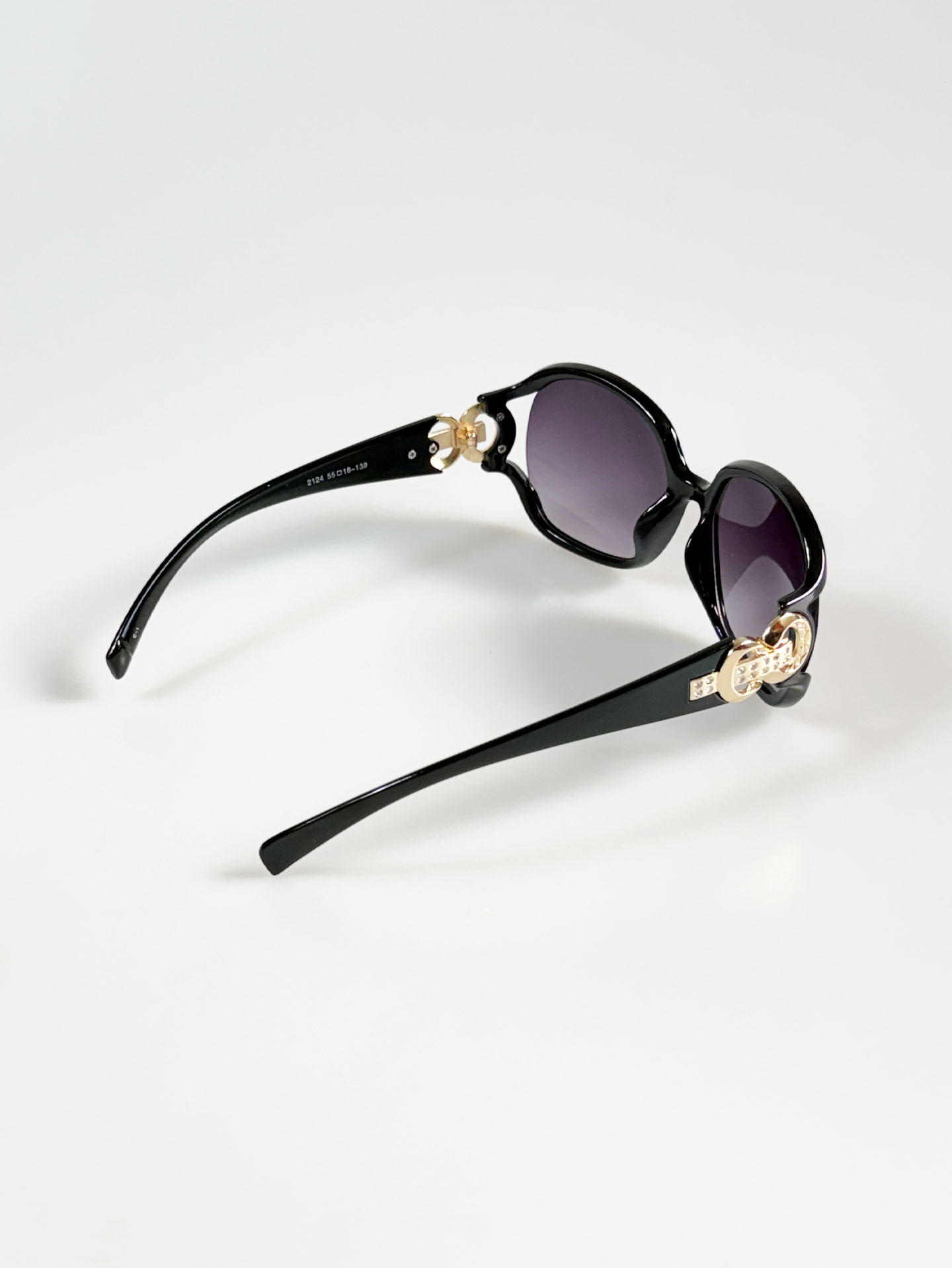 NICOLE Black Oversized Square Frame Sunglasses