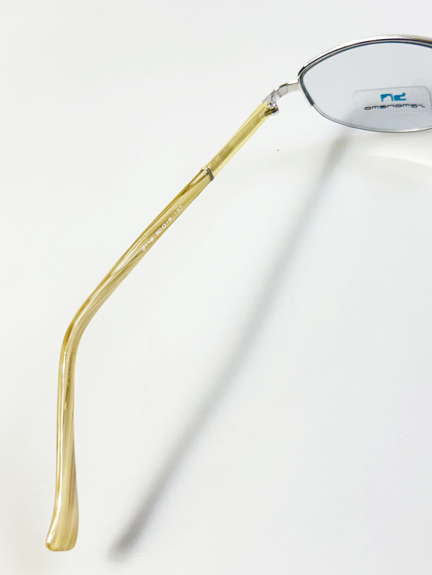 SEMONEMO Silver Oval Half-Rim Metal Frame Glasses