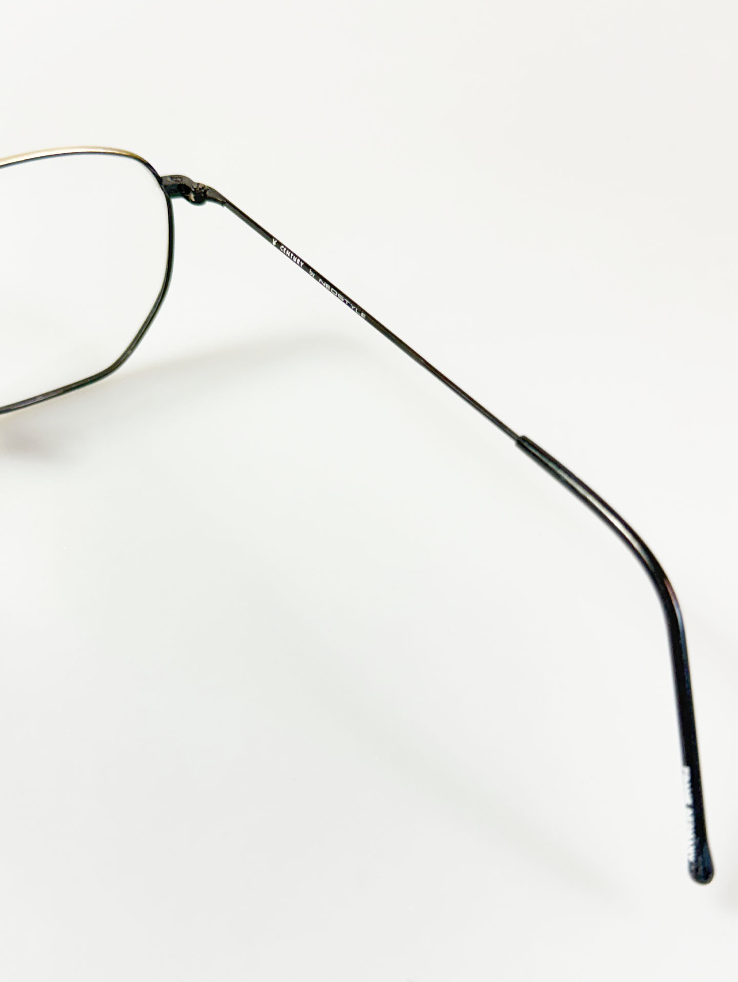 90's Century Eyewear Marble Square Metal Frame Glasses