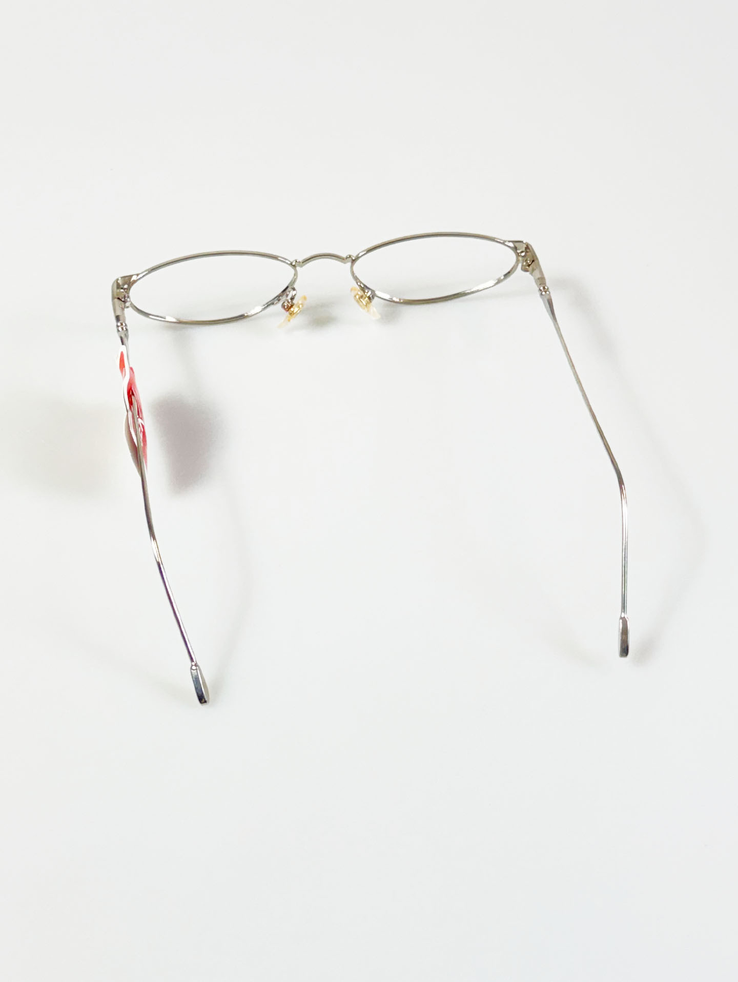 90’s JENOBIA Silver Slim Oval Metal Frame Glasses