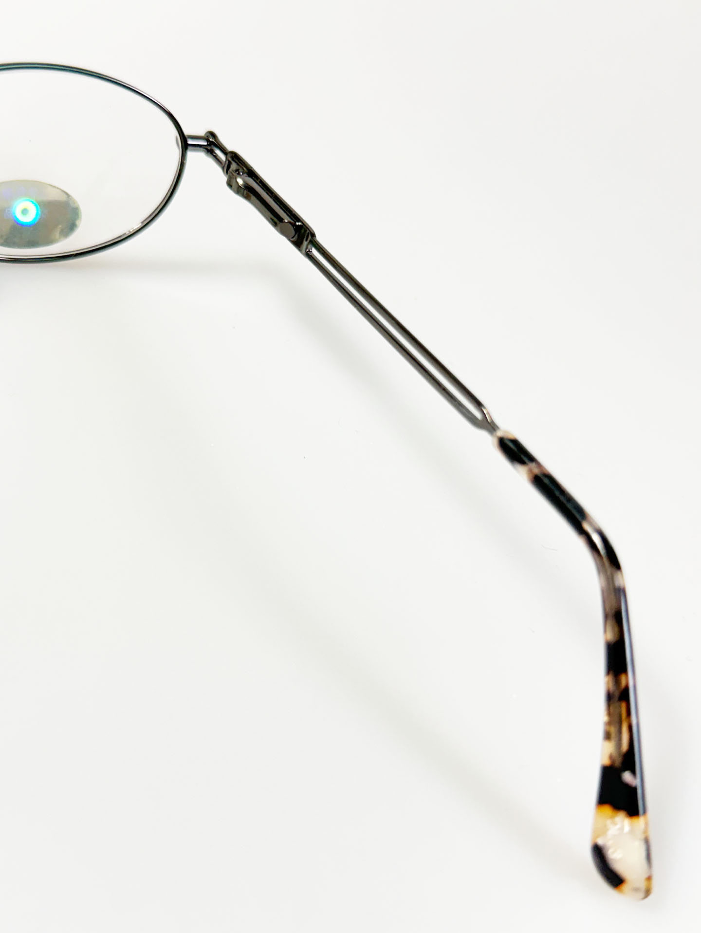 90's PARIM Gunmetal Double Bridge Slim Oval Metal Frame Glasses