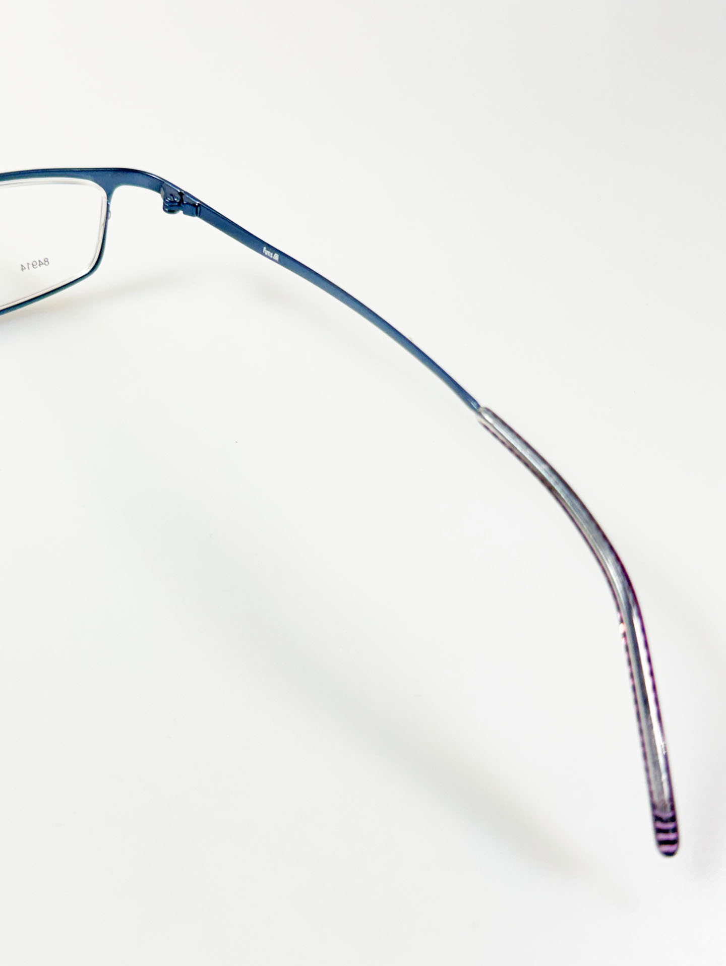 FUTIS Blue Slim Square Metal Glasses