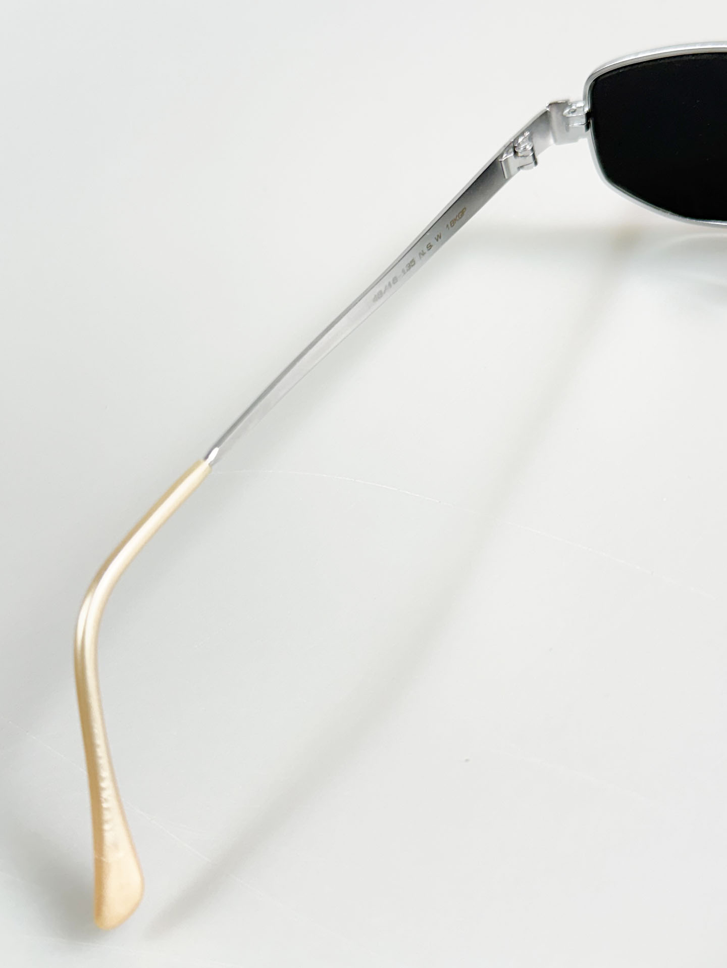 90's SUNNY Silver Metal Slim Square Sunglasse