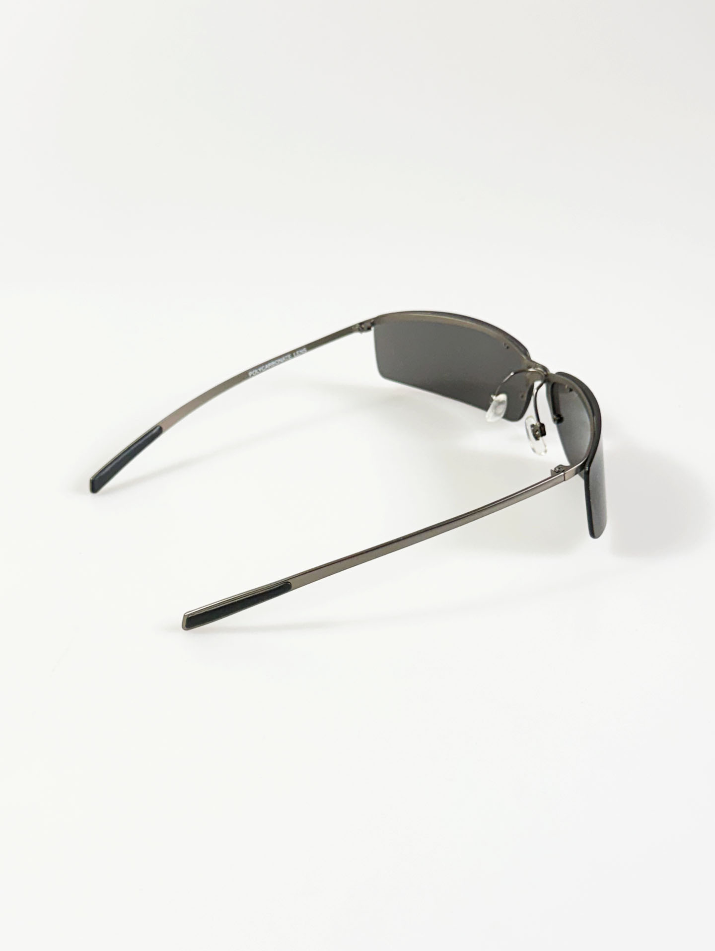 ONE SELF Rimless Shield Square Metal Sunglasses