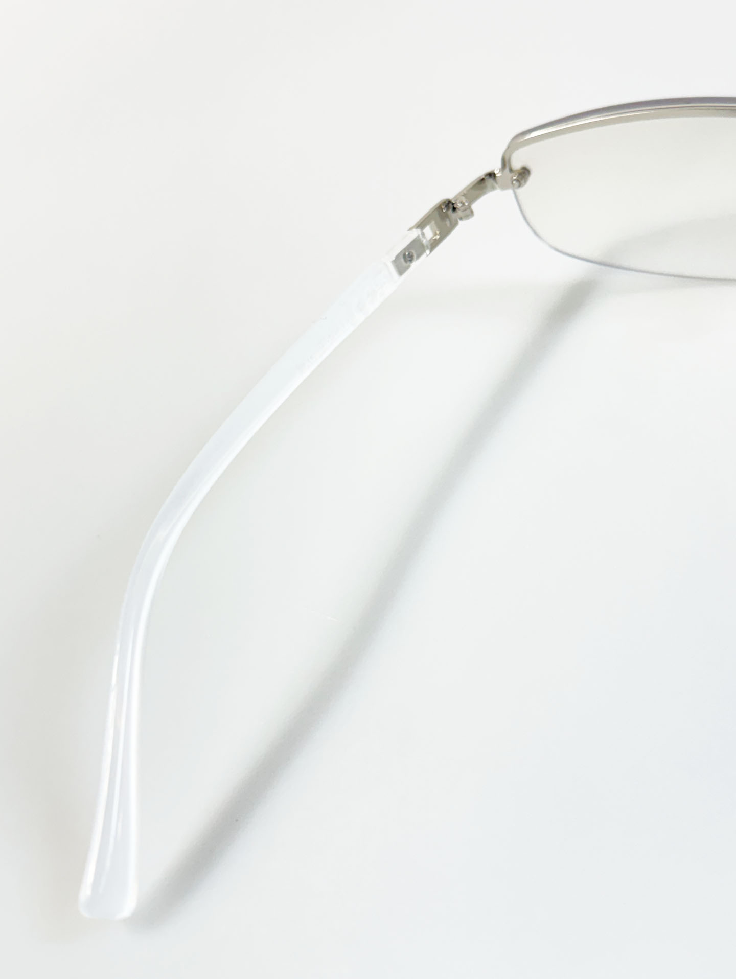 Rimless Square Metal Frame Clear Tint Sunglasses
