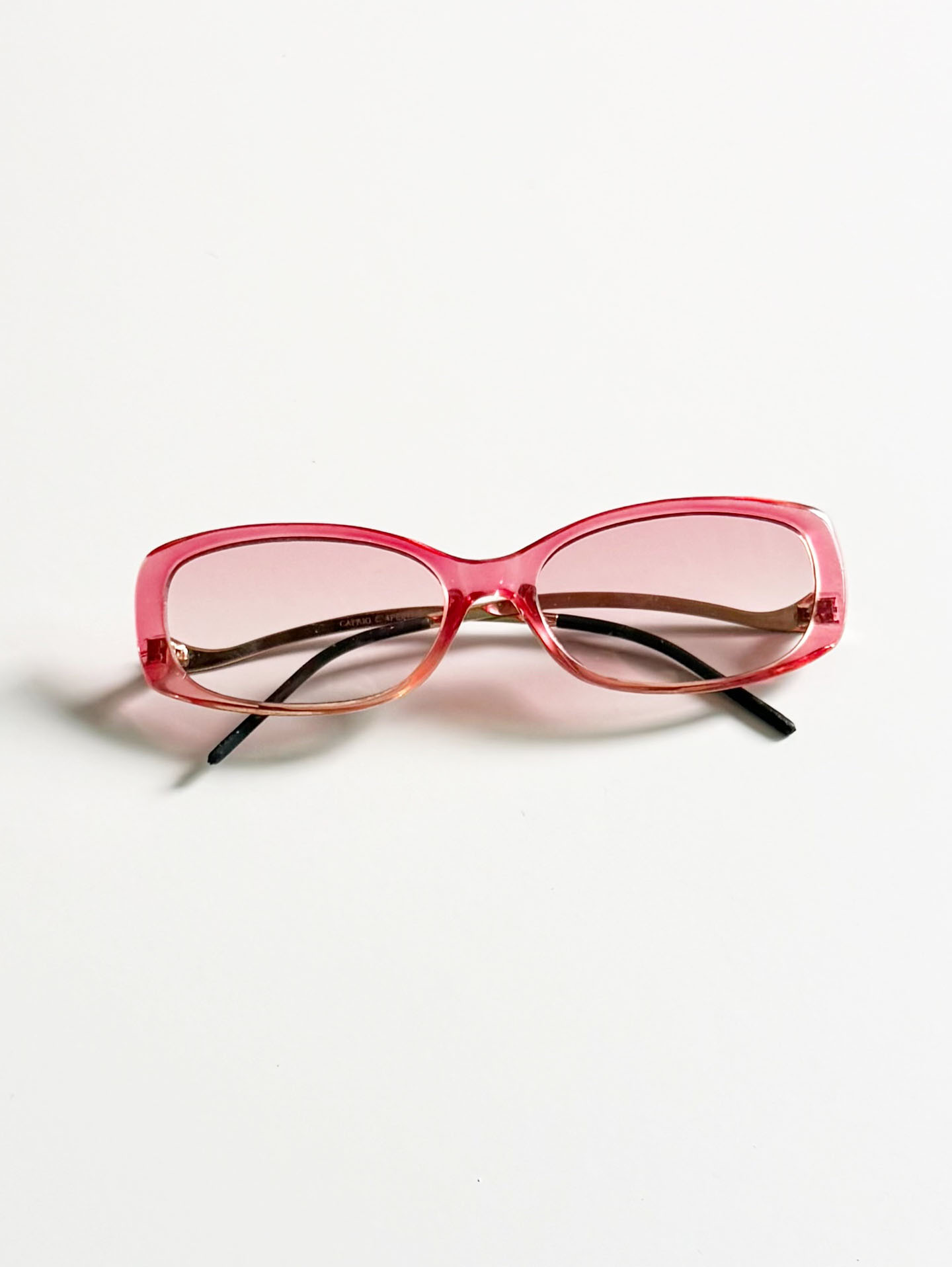 CAPRIO Pink Bold Acetate Square Tint Sunglasses