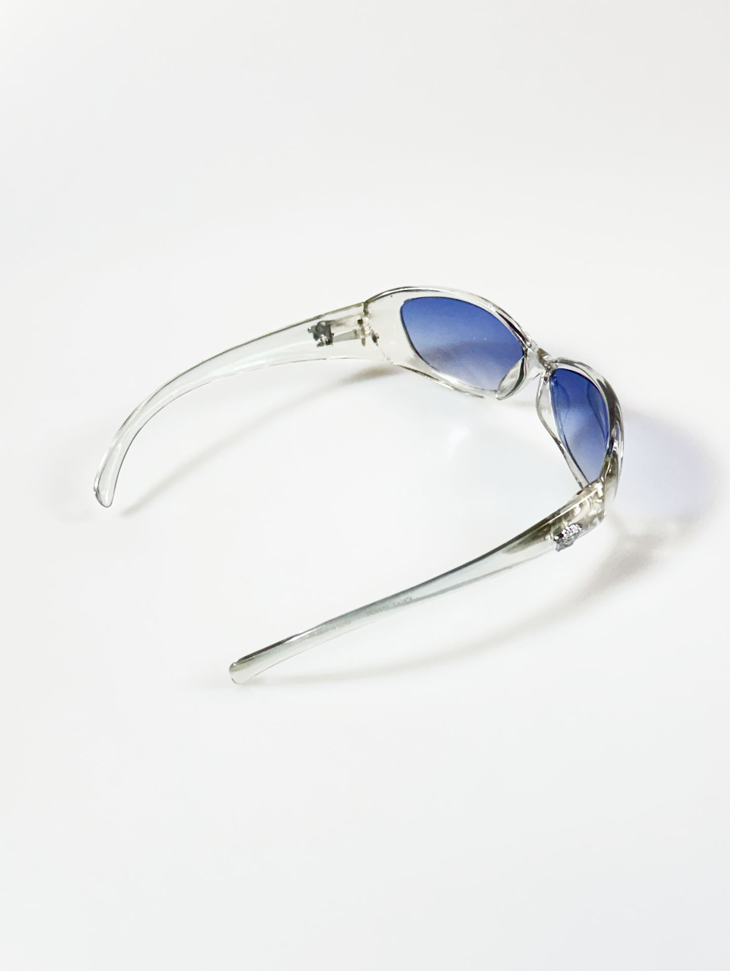 Clear Wraparound Square Frame Tinted Sunglasses