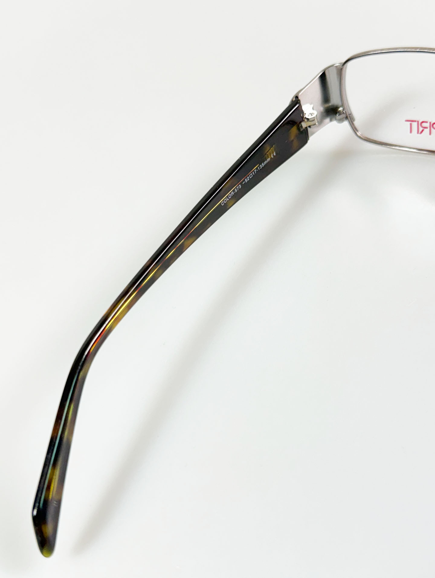 ESPRIT Silver Slim Square Metal Frame Glasses
