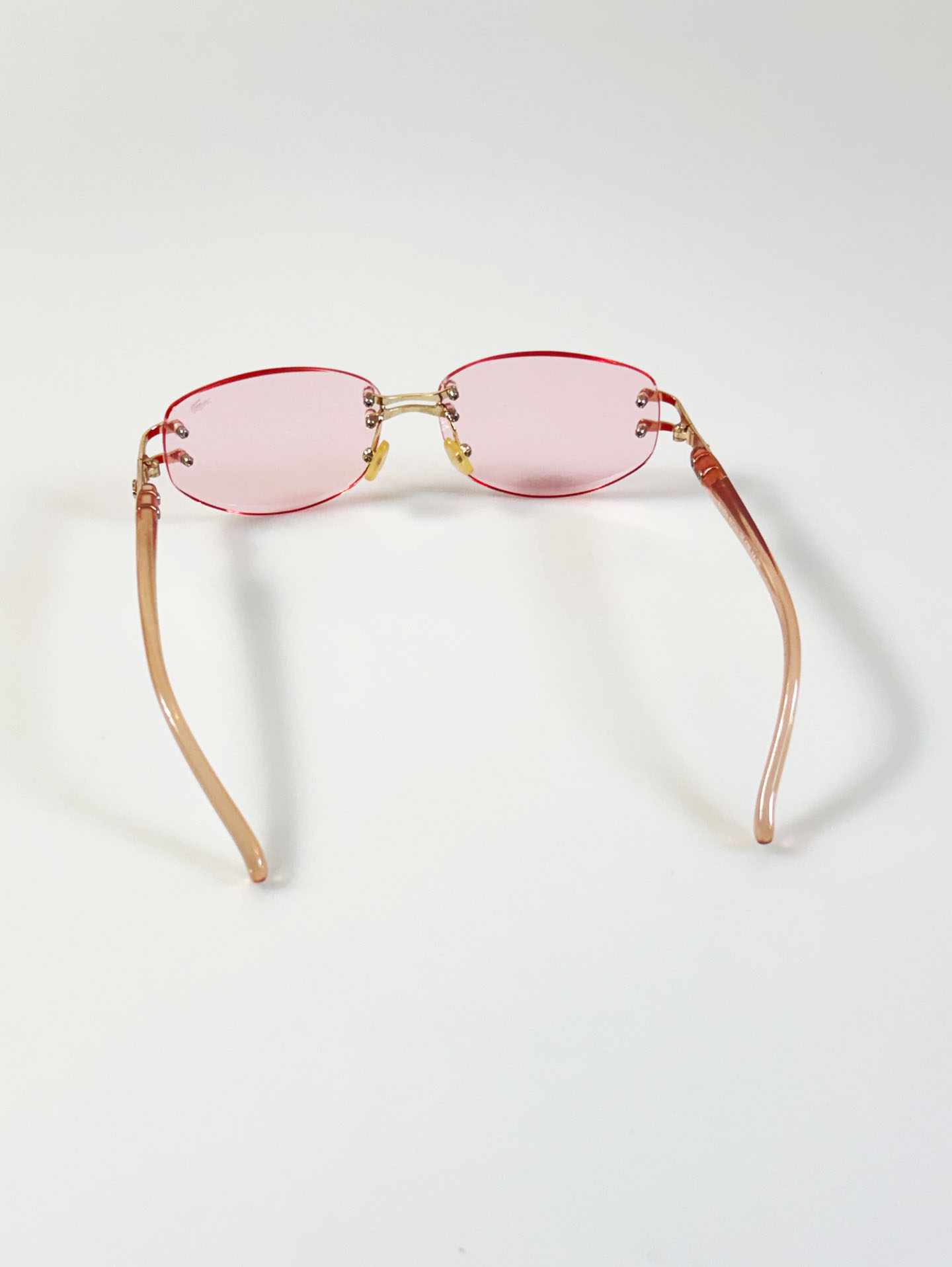 90's CROCOKIDS Rimless Oval Metal Tint Sunglasses