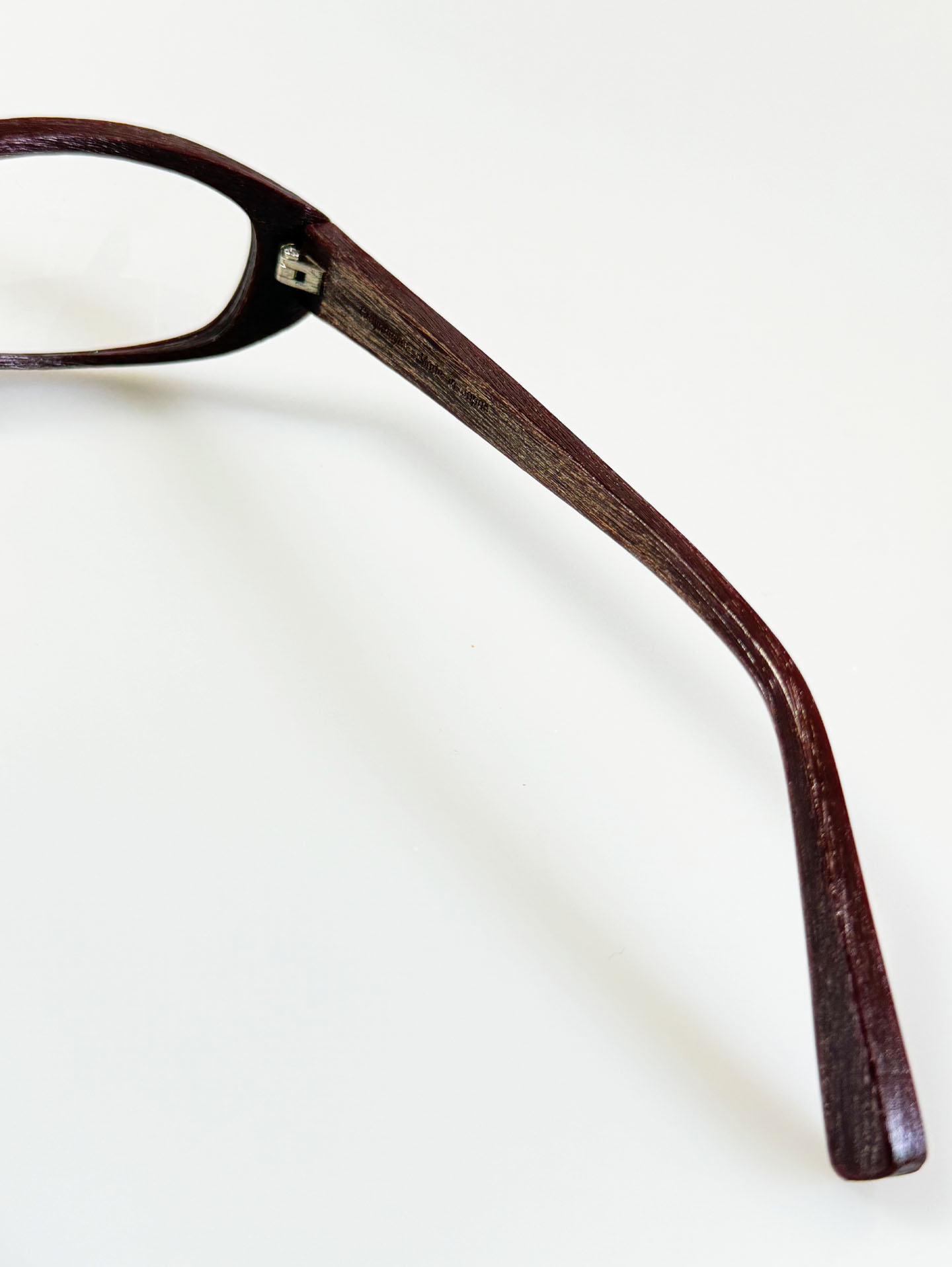 CRAYON EYES Dark Brown Wood Square Frame Glasses